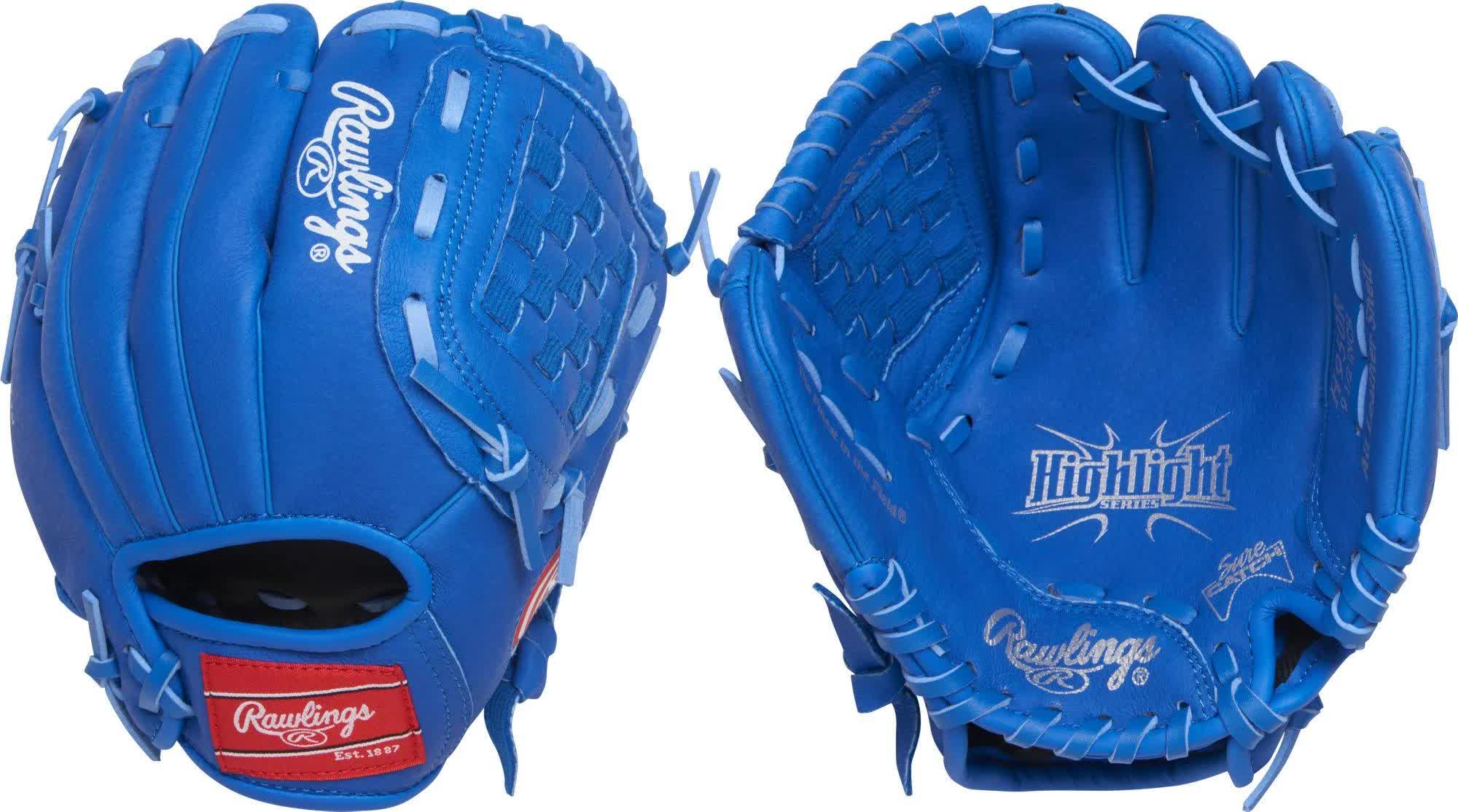 Rawlings 11.5 inch Highlight Series Youth Baseball Glove, Right Hand Throw, Size One size, FUFZVL_GTSM