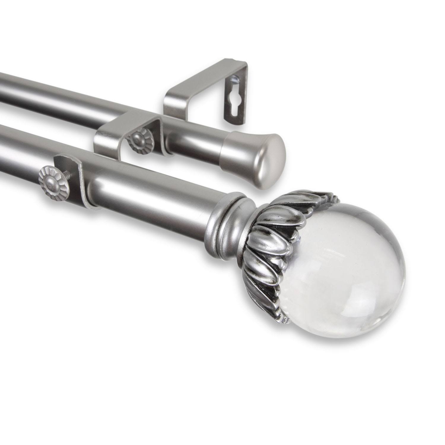 Rod Desyne Pixie Double Curtain ROD; Satin A6VYUC_ZB4N