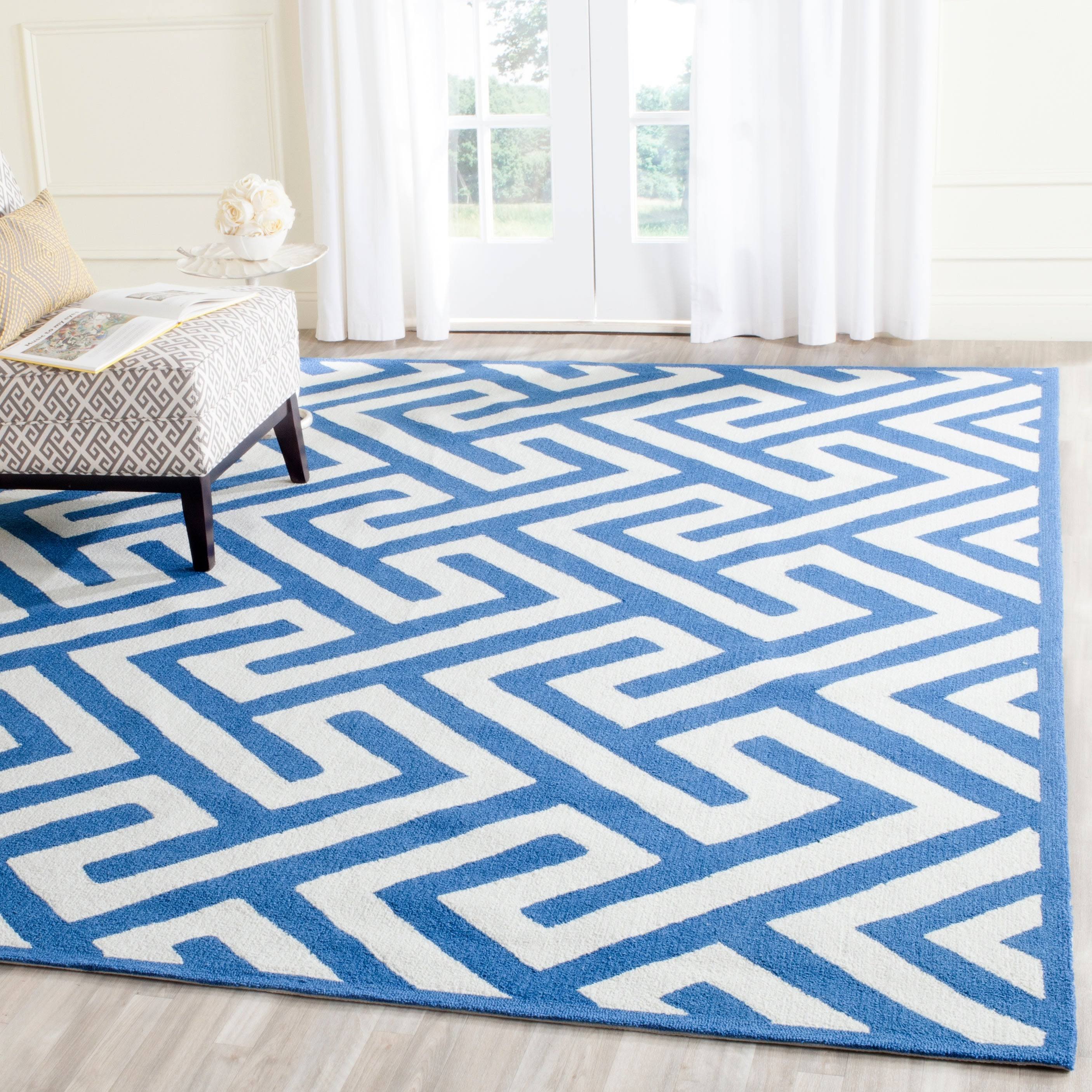 Safavieh Four Seasons Ivory/Blue 8 ft. x 10 ft. Area N2UTYC_VTID