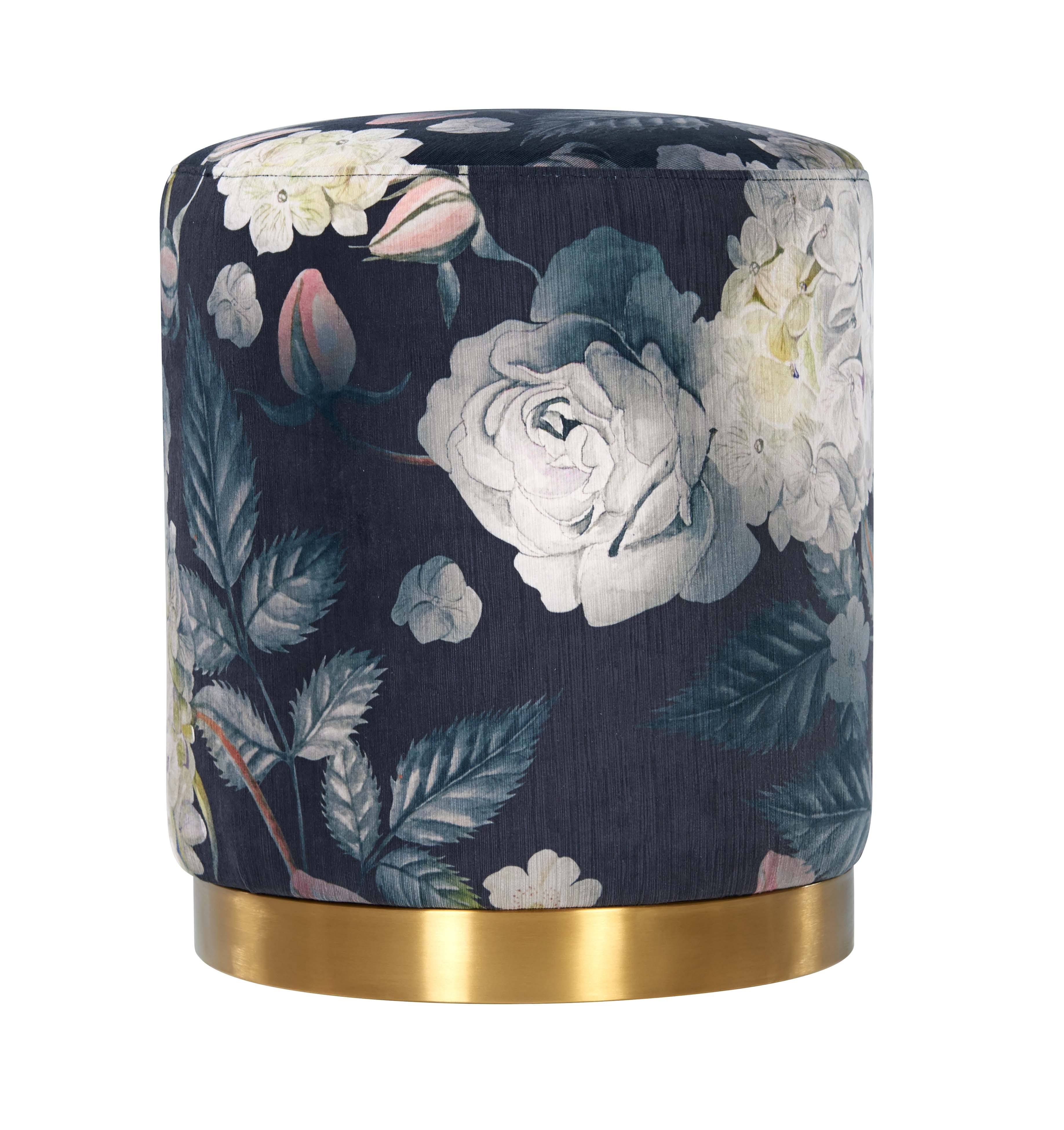 TOV Furniture Opal Floral Velvet Gold Base S074VE_GKPU