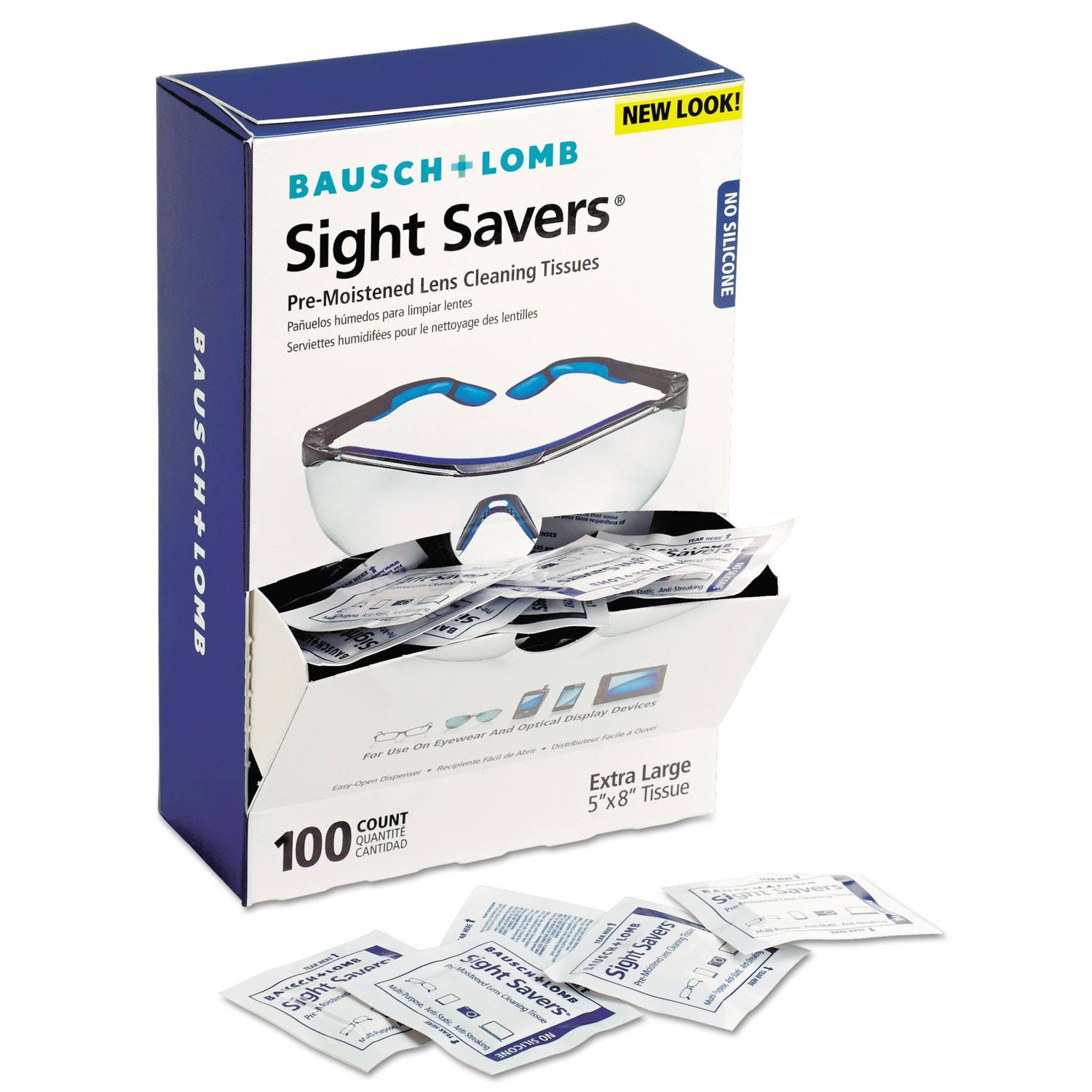 Bausch Lomb Sight Savers Premoistened Lens Cleaning Tissues 100/Box, 10 Boxes/01UWOD_CGKU