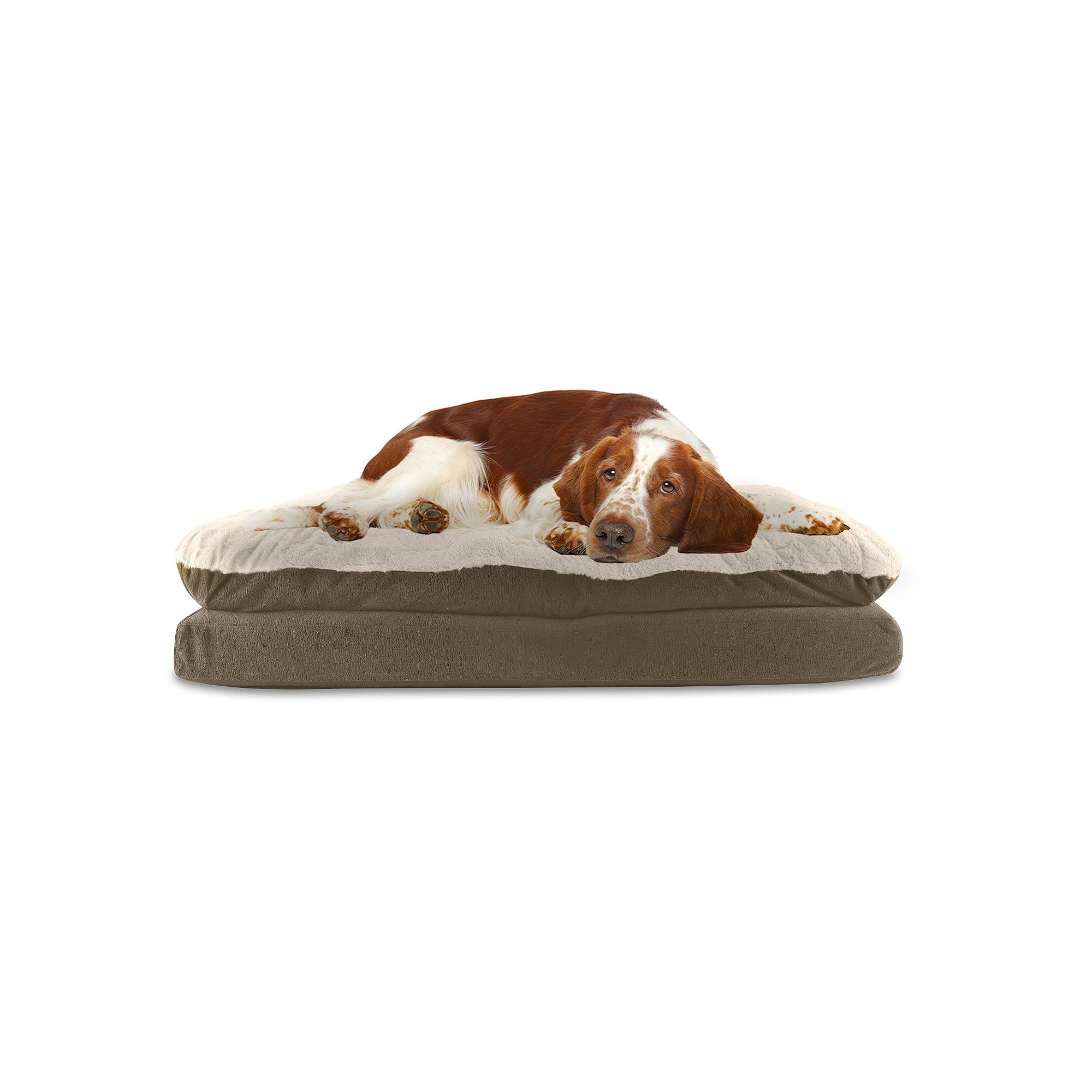 Canine Creations Arlee Pillow Topper Rectangle Pet Dog Bed - 1KYC4X_9DPU