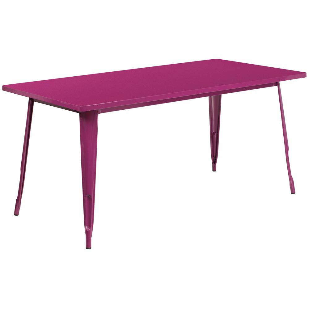 Carnegy Avenue Purple Rectangle Metal Outdoor Bistro TAGDPX_GVRE