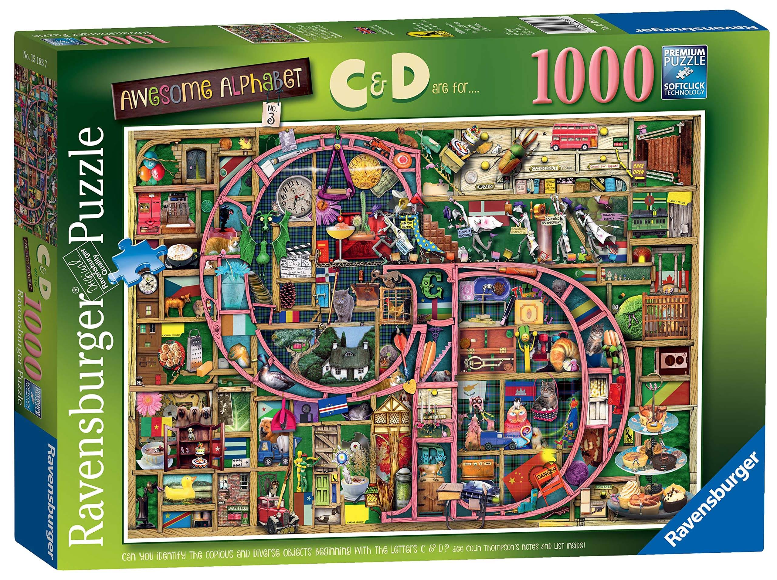 Ravensburger - Colin Thompson - Awesome Alphabet C D - 1000 Piece Jigsaw 5CQOFH_25XN