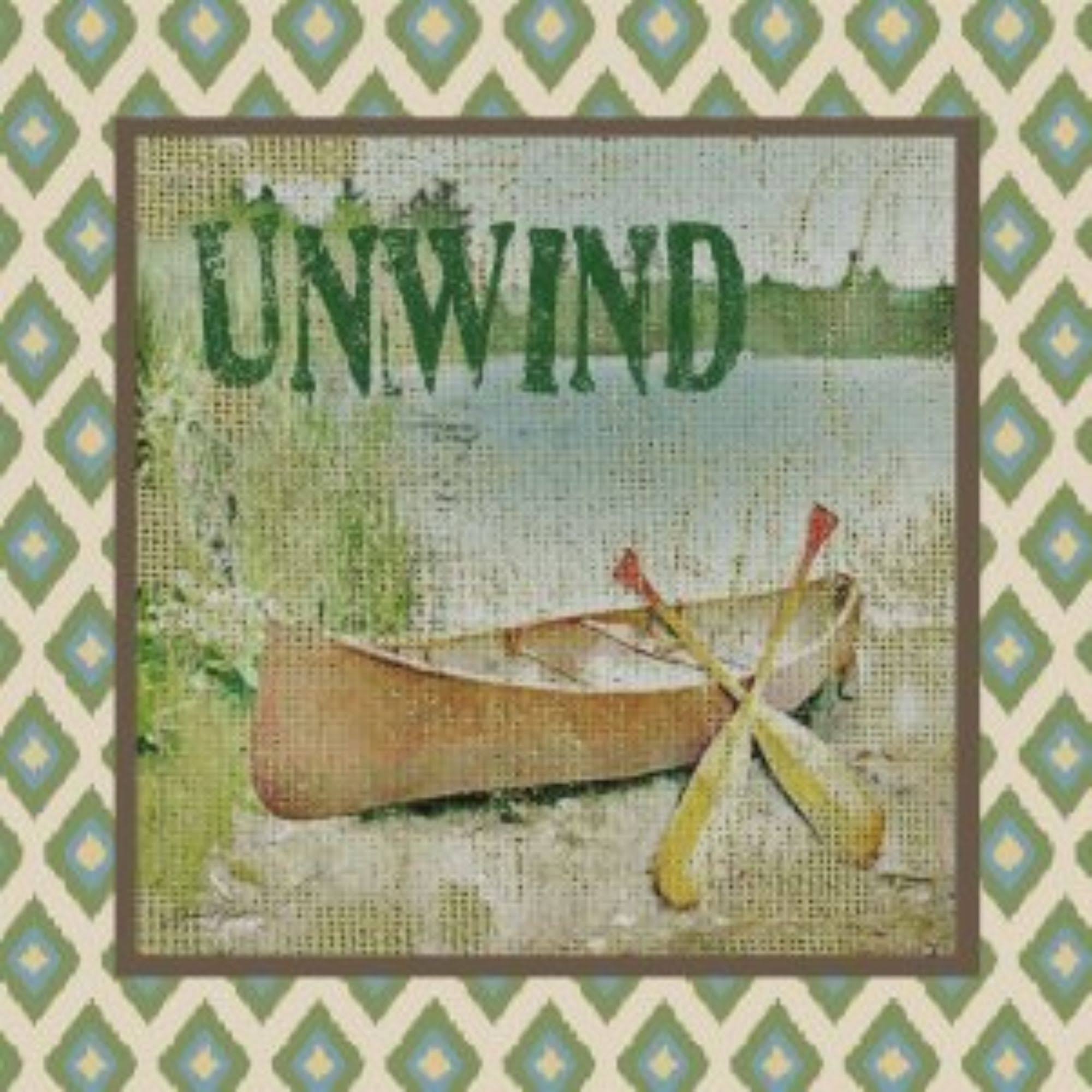 Brown and Green Unwind Outdoor Canvas Square Wall Art Decor UWWEJA_JIZT
