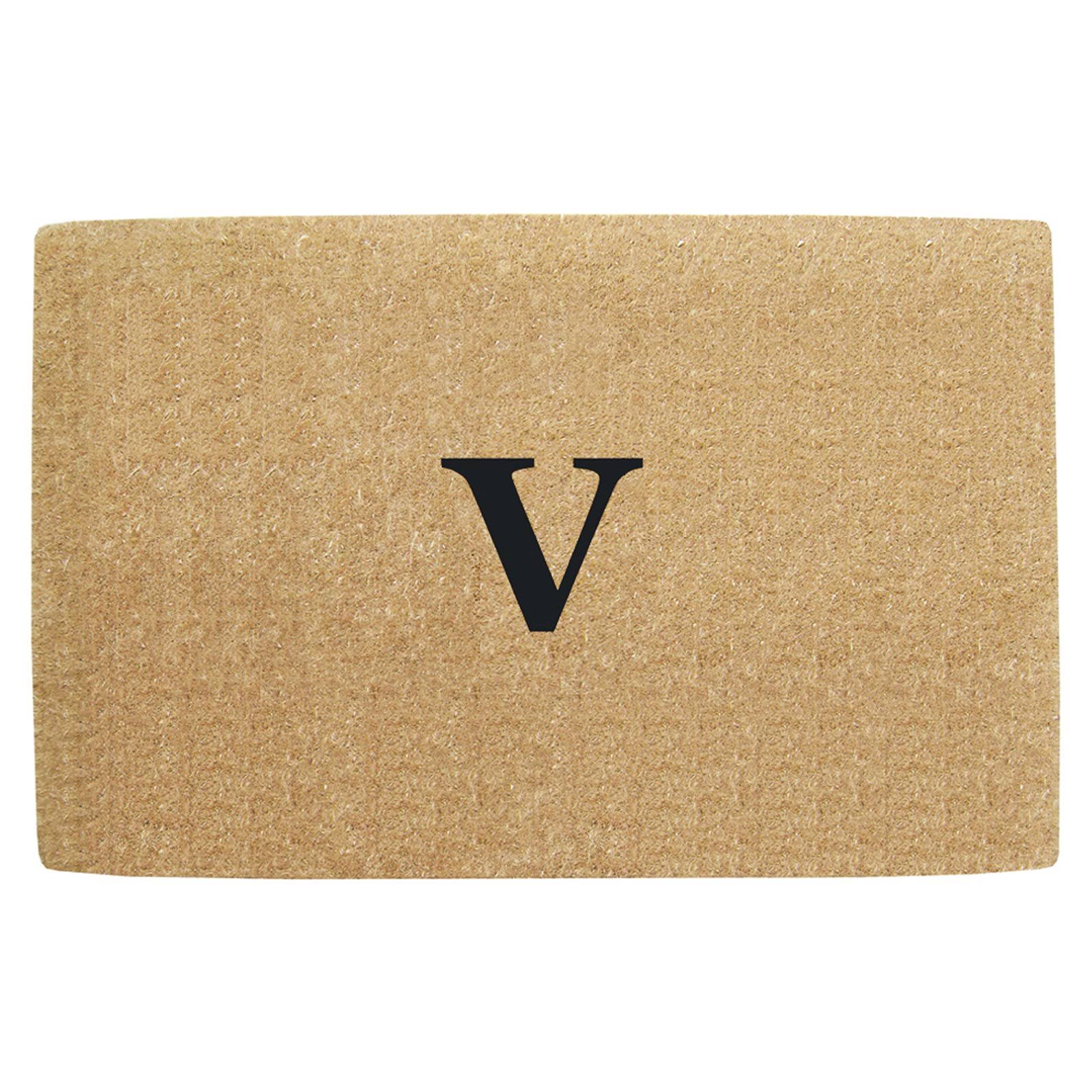 Nedia Home O2176V 36 x 72 in. Heavy Duty No Border Coco Mat Monogrammed HB7OBE_GMOL