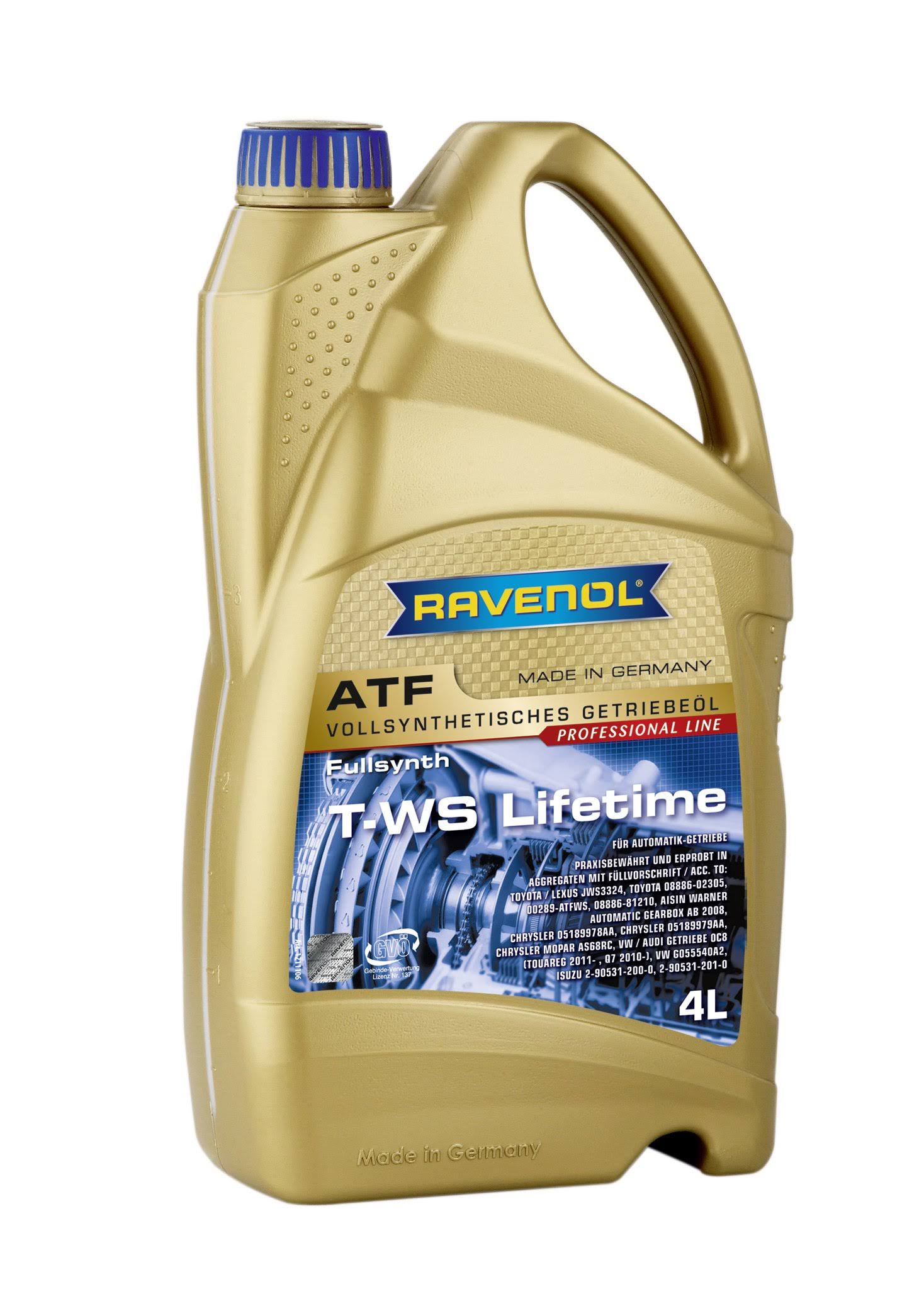 Ravenol J1D2122-004 T-ws Lifetime Full Synthetic Automatic Transmission Fluid ATF (4 Liter) LKYVN8_7YKZ