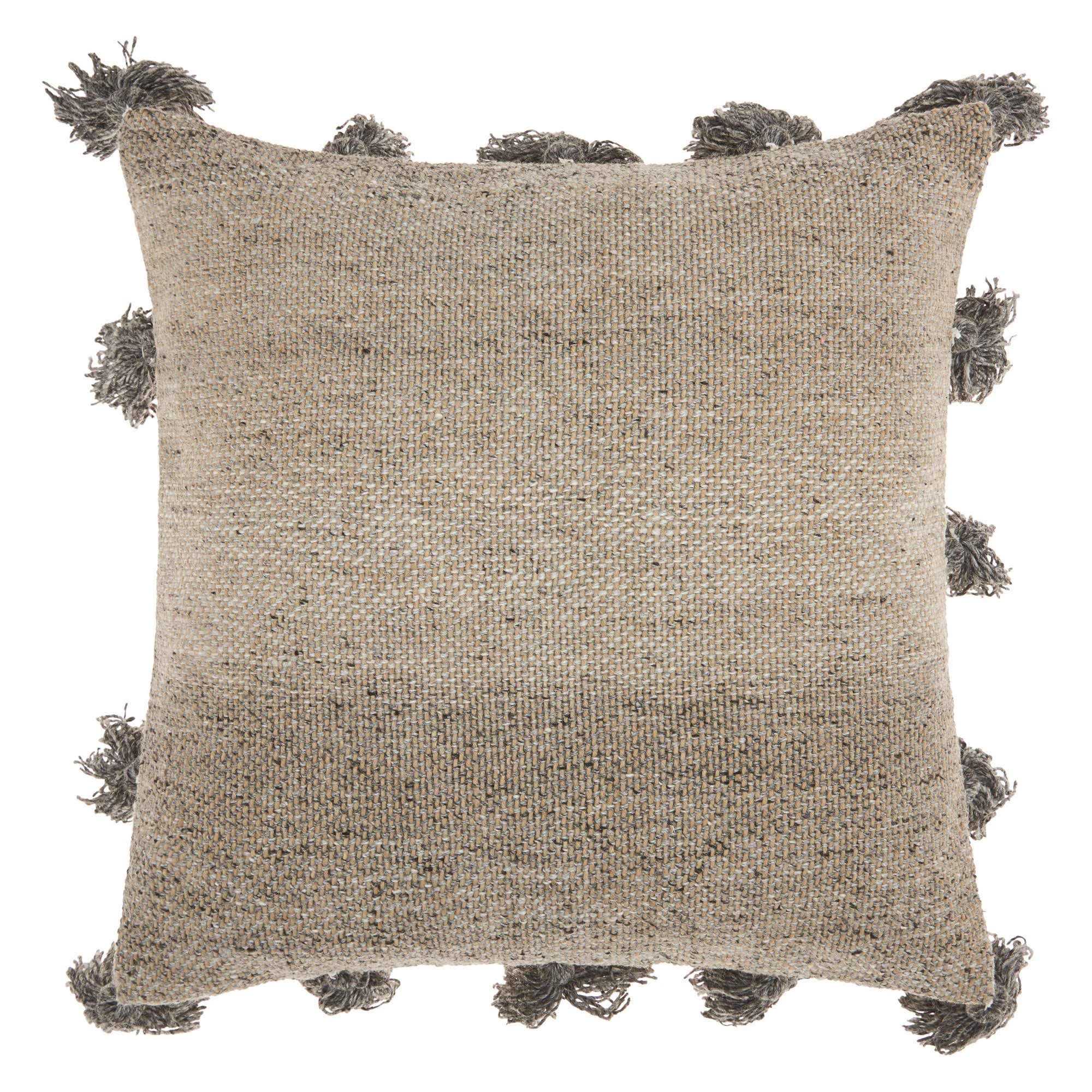 Mina Victory Life Styles Tassel Border Dark Grey Throw IART54_CUHM