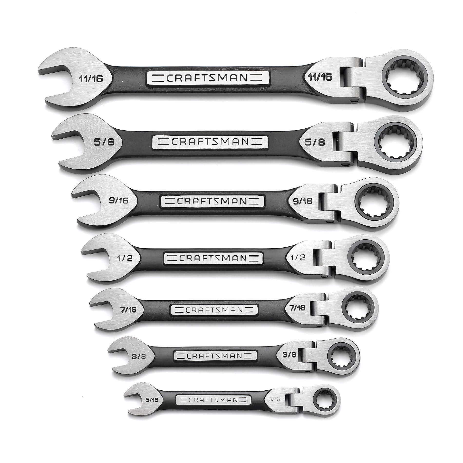 Craftsman 7-Piece inch Universal Ratcheting Flex Wrench Set, 4XJWPU_OIJJ