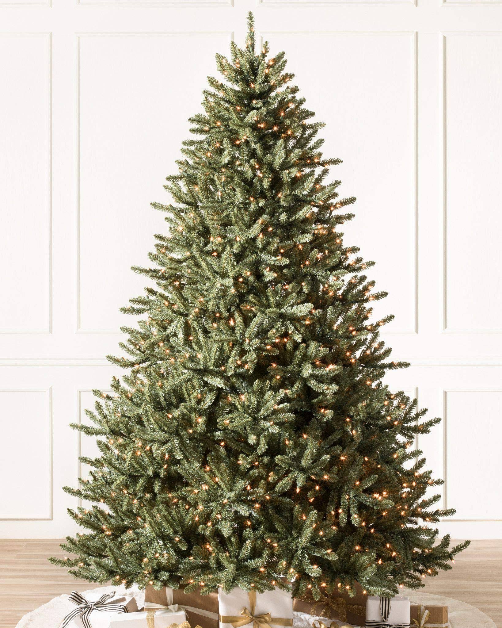 Balsam Hill 4.5ft Premium Pre-Lit Artificial Christmas Tree Classic Blue Spruce with Clear Incandescent Lights, Storage Bag, QPHAMC_GUK4