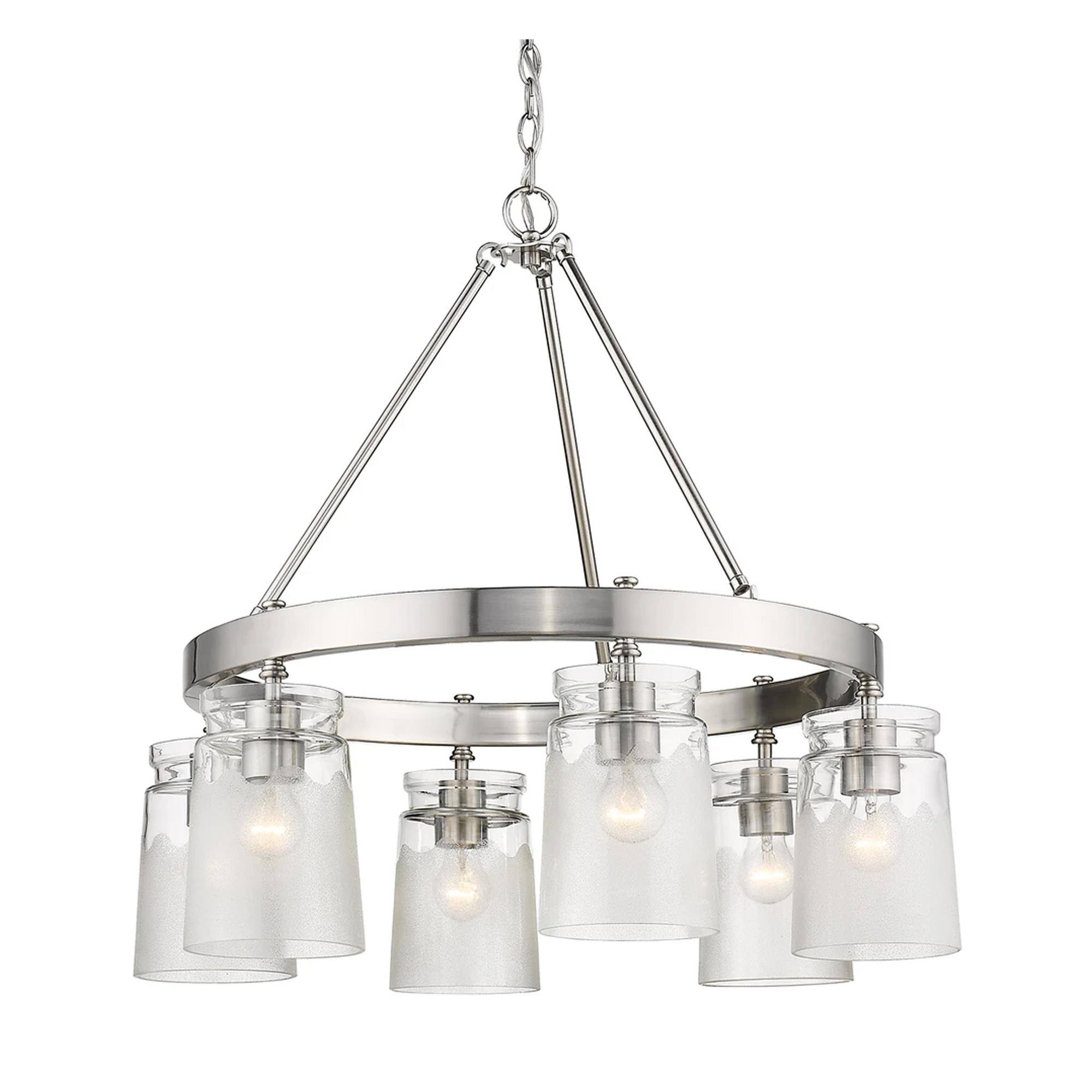 Golden Lighting 1405-6 PW-CAG Travers 6-Light Chandelier BKZ0IR_ZVKL Golden Lighting 1405-6 PW-CAG Travers 6-Light Chandelier BKZ0IR_ZVKL