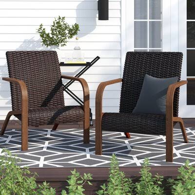 Woodstock Patio Chair Zipcode Design Color Dark Brown/NJYVZR_RXO9