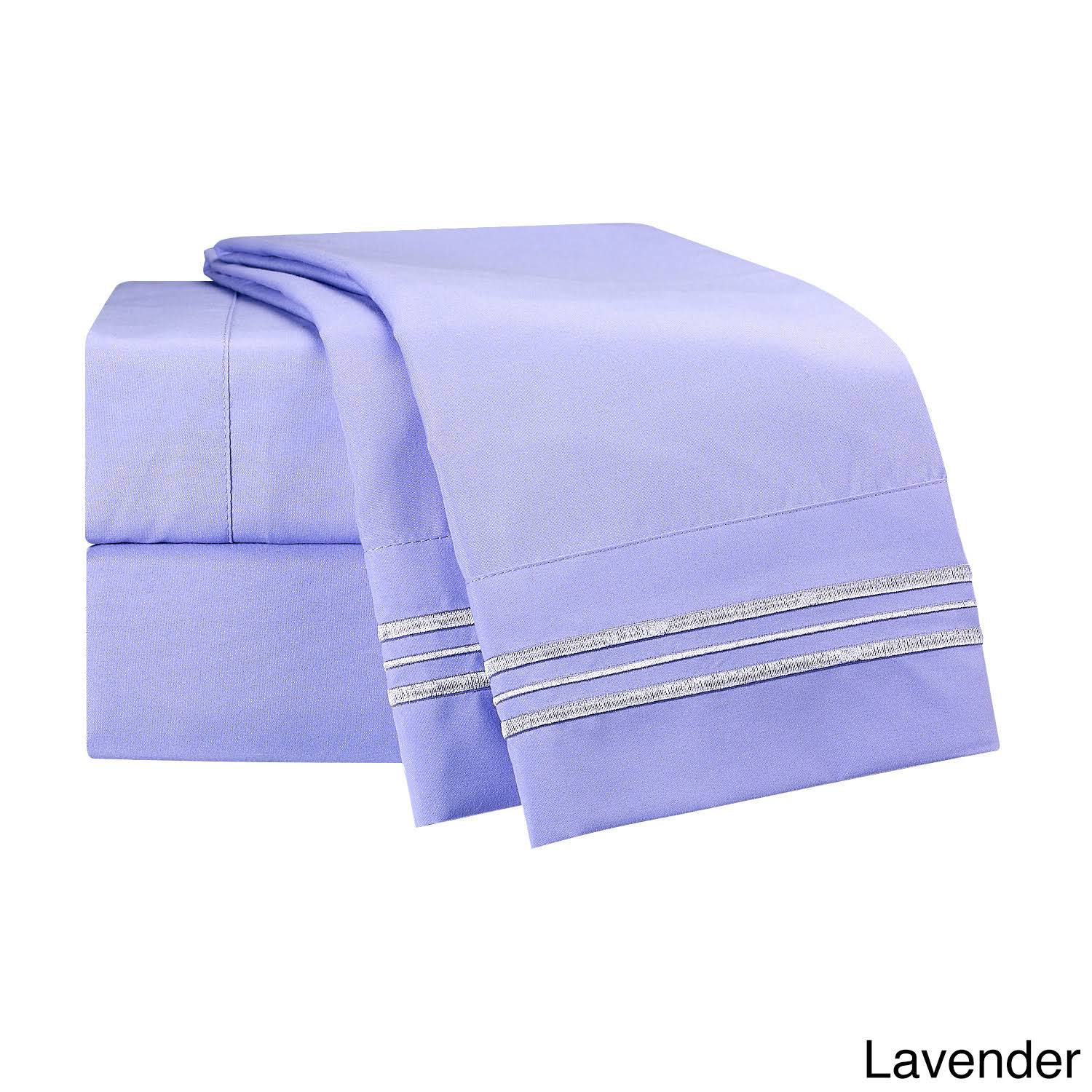 Clara Clark Premier 1800 Series Deep Pocket Bed Sheet Set - Lavender - 4 Piece - S1GDAG_KNBT