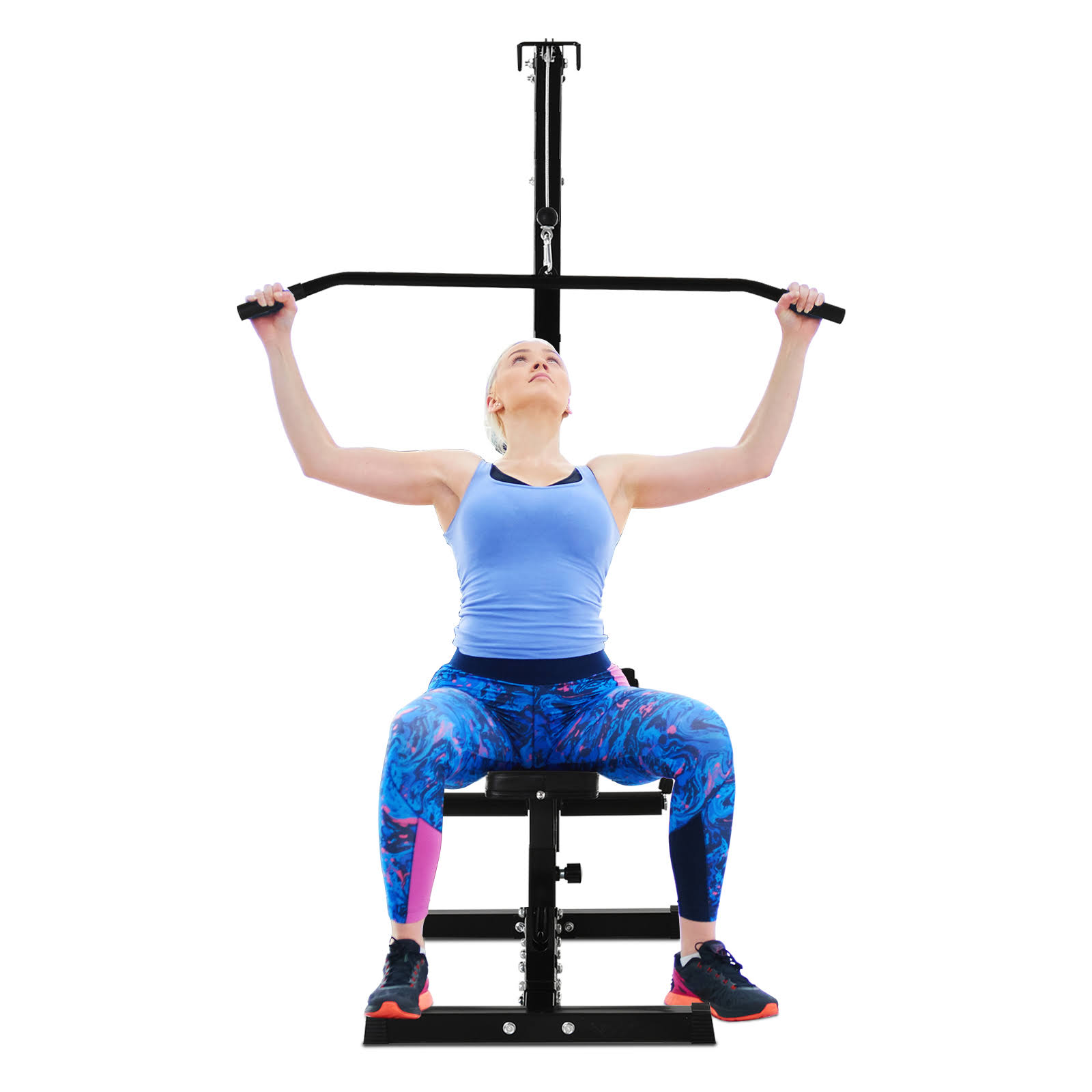 Soozier Exercise Pulldown Weight Machine with Multiple Adjustable Cable Positions for Strengthening Many Muscle Groups (Black) WJE0BV_N3WH
