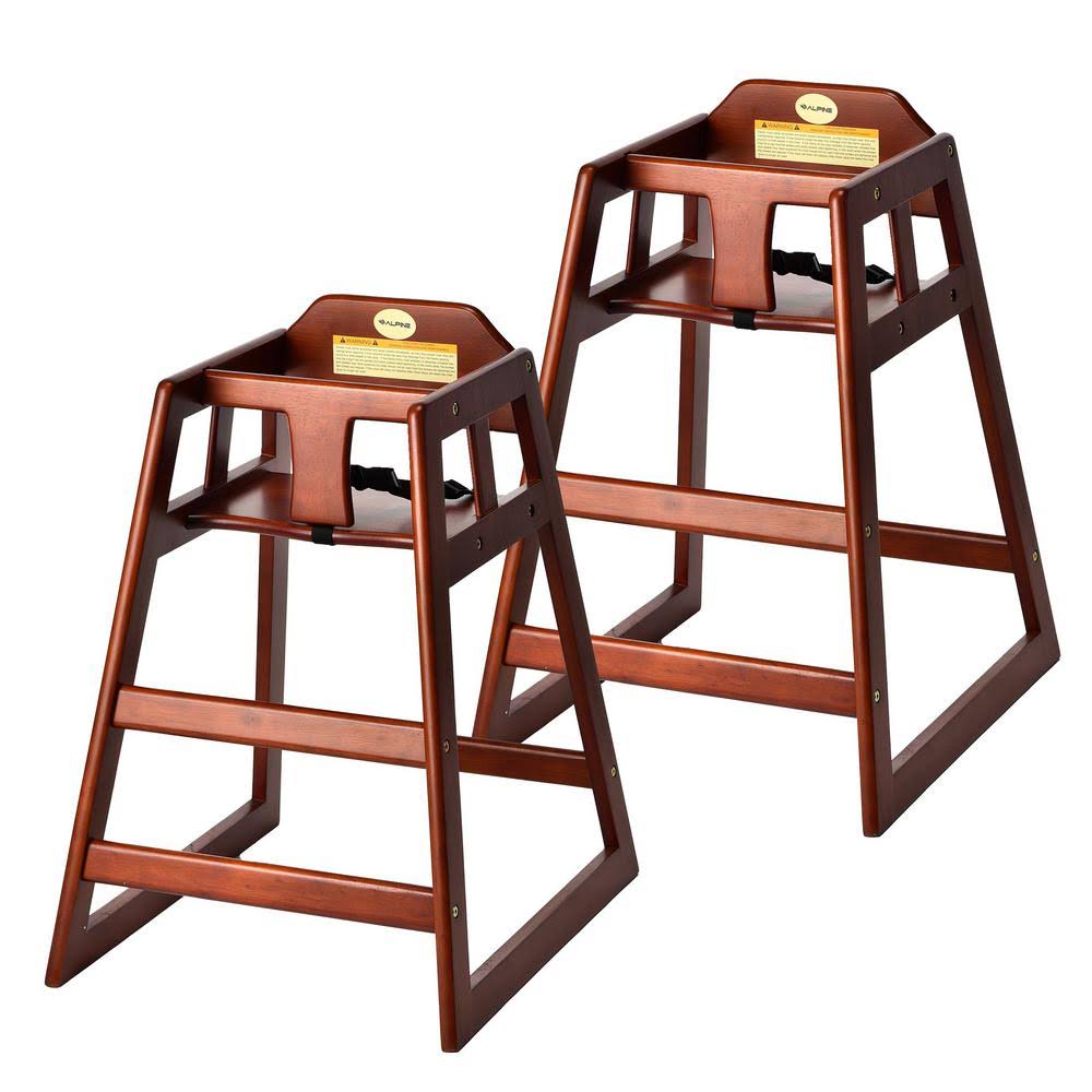 Alpine Industries Baby High Chair, Mahogany 2-CVB1H0_O0NC
