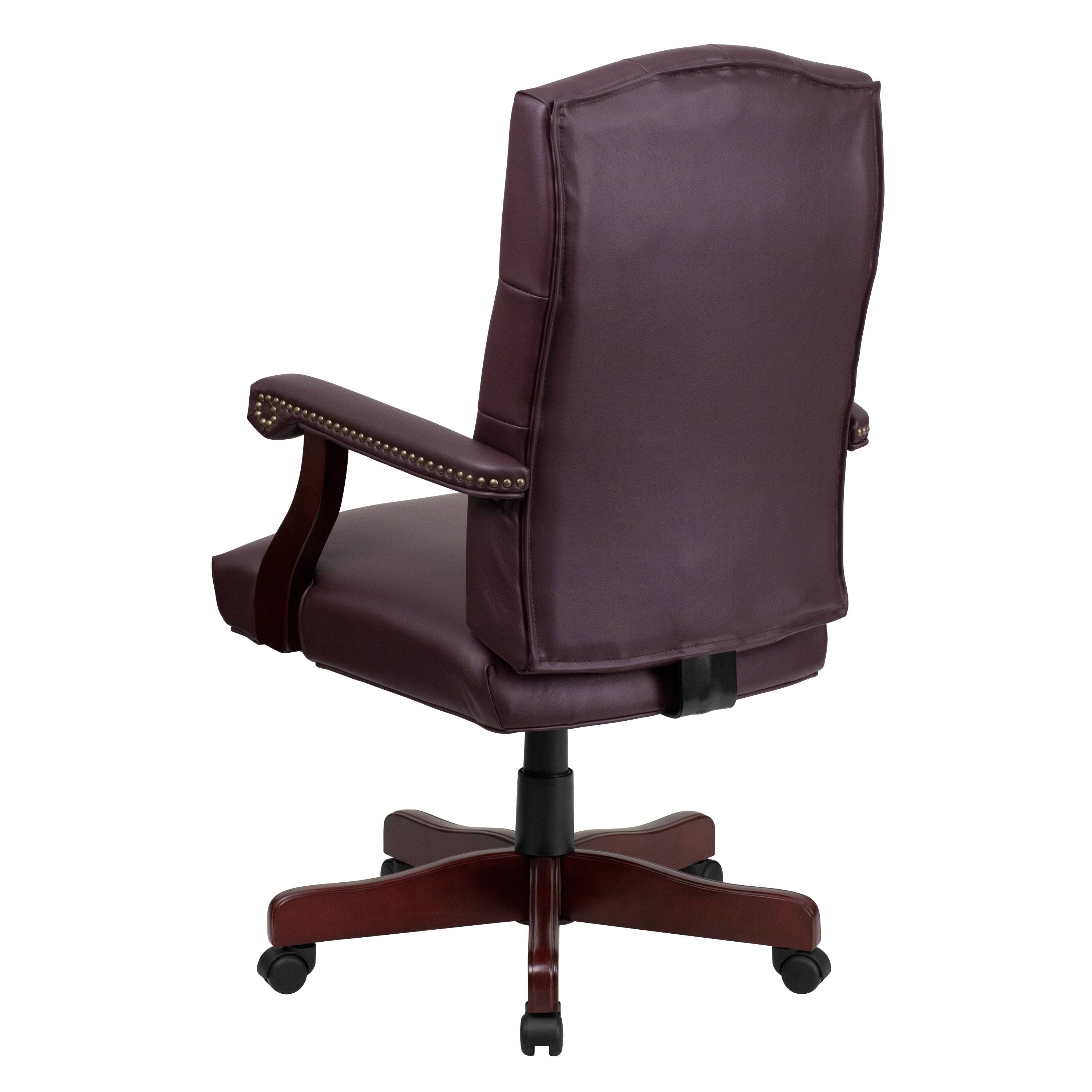 Martha Washington Burgundy Leather Executive Swivel AURVKH_CHU5