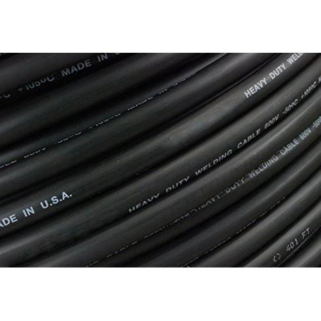 Temco WC0308 - 20 ft 4/0 Gauge AWG Welding Lead Car Battery Cable Copper Wire Black | Made in THBPUA_NMMC