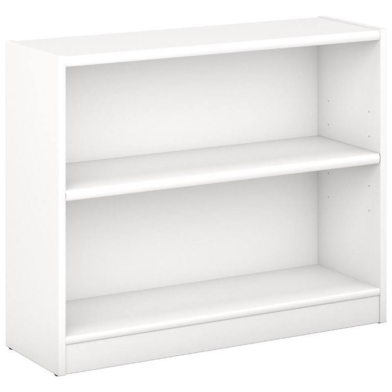Pemberly Row 2 Shelf Bookcase in Pure White - PR-UKCZXC_BYFR