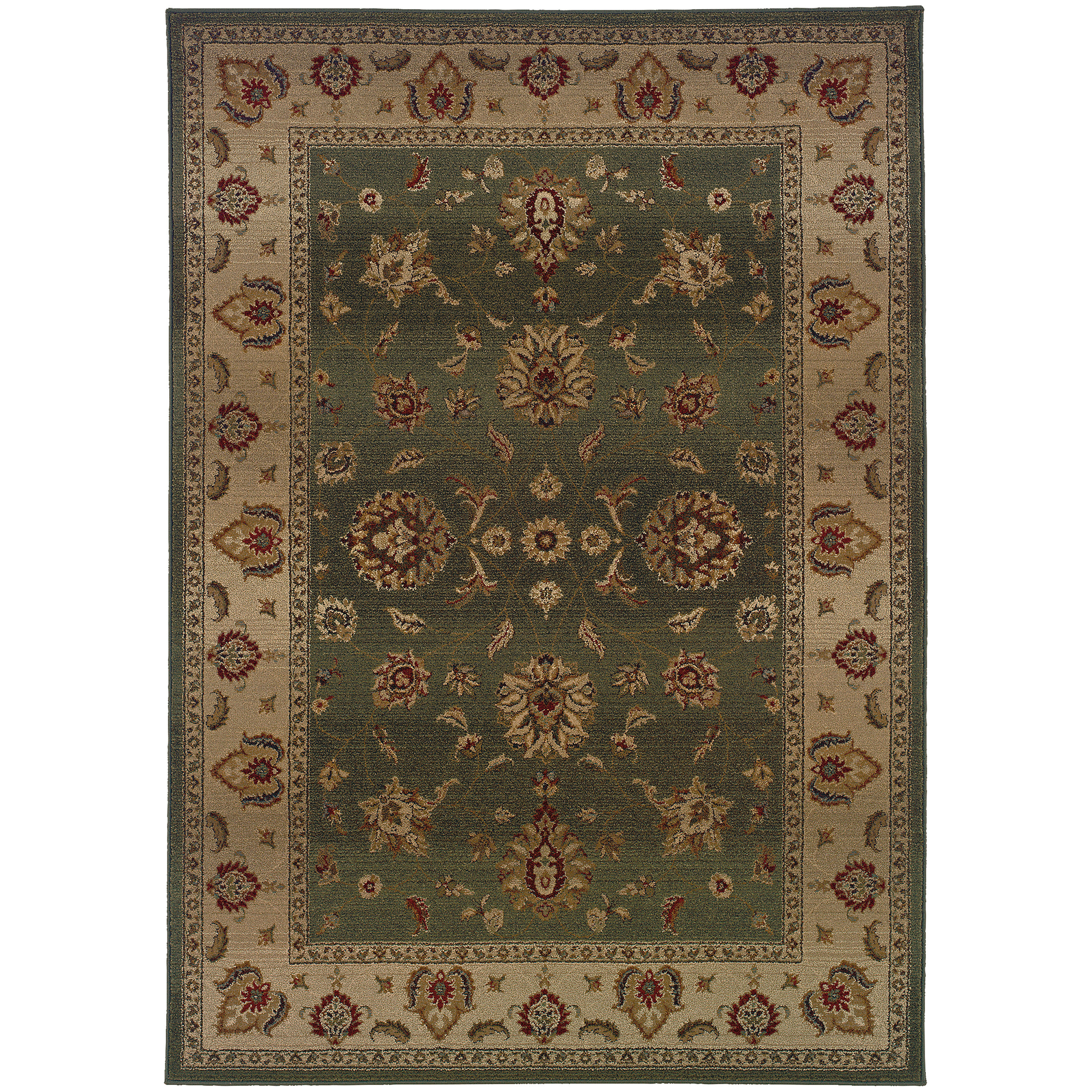 Oriental Weavers Genesis 034F1 Green Area Rug 7'10  OJWCRT_JZ5V