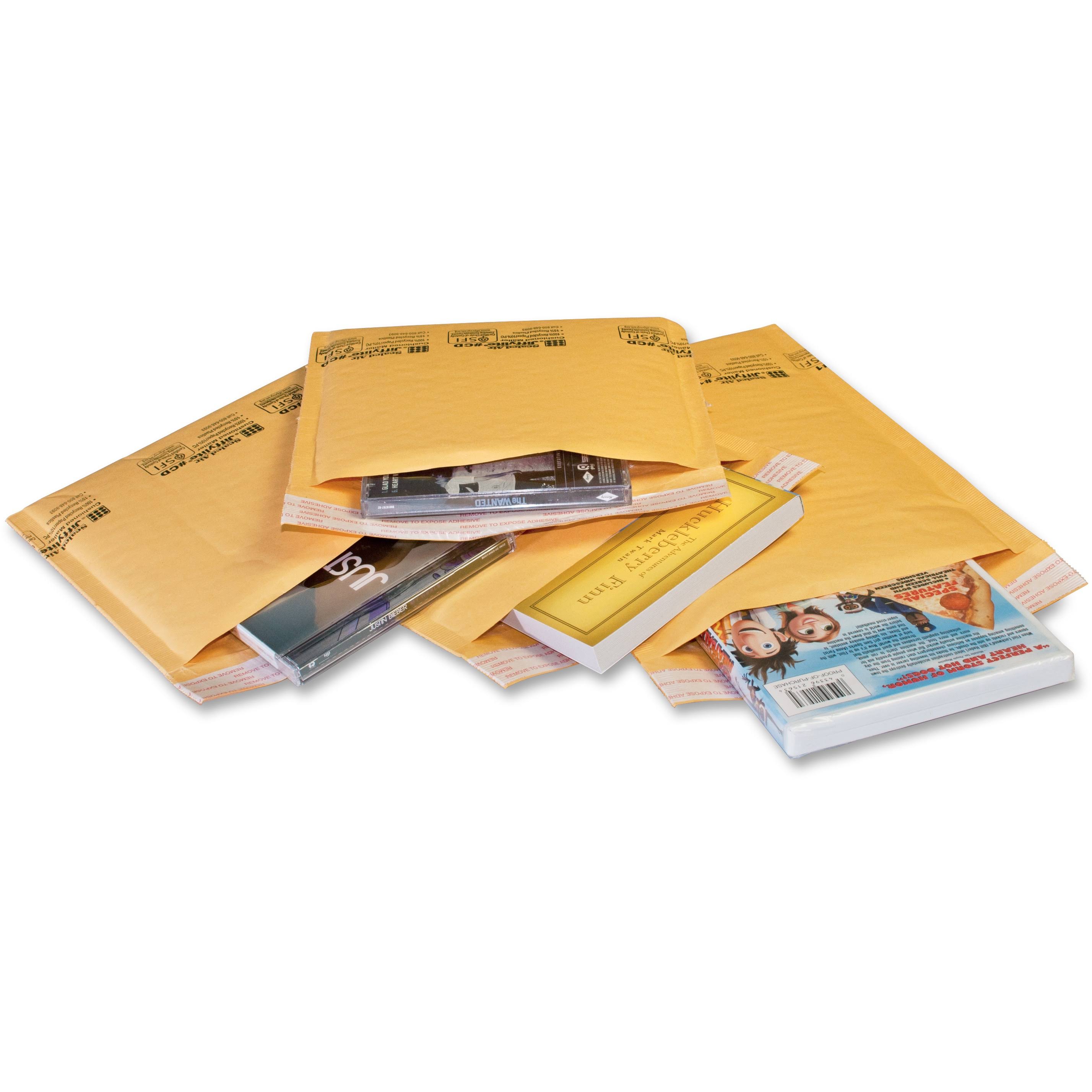 Jiffylite Self-Seal Mailer, Side Seam, 5 x 10, Golden Brown - 250 5GGNHF_BBPS