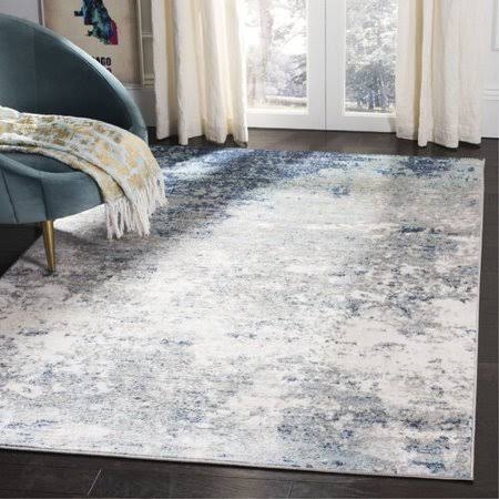 Bungalow Rose Cornett Light Gray/Blue Area Rug, Size Rectangle 3' x 5' 73KU2Y_AGOW