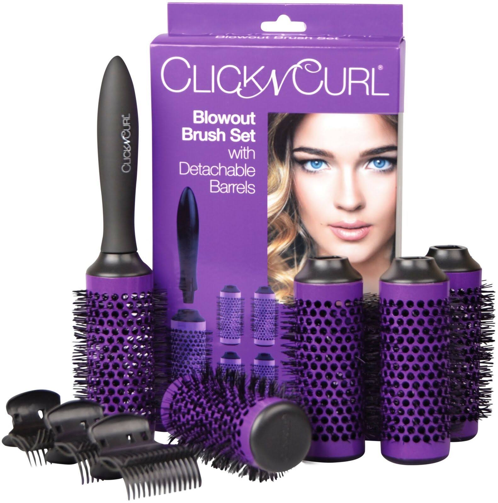 Click N Curl Blowout Brush Set with Detachable Barrels QGXPLX_QNFK