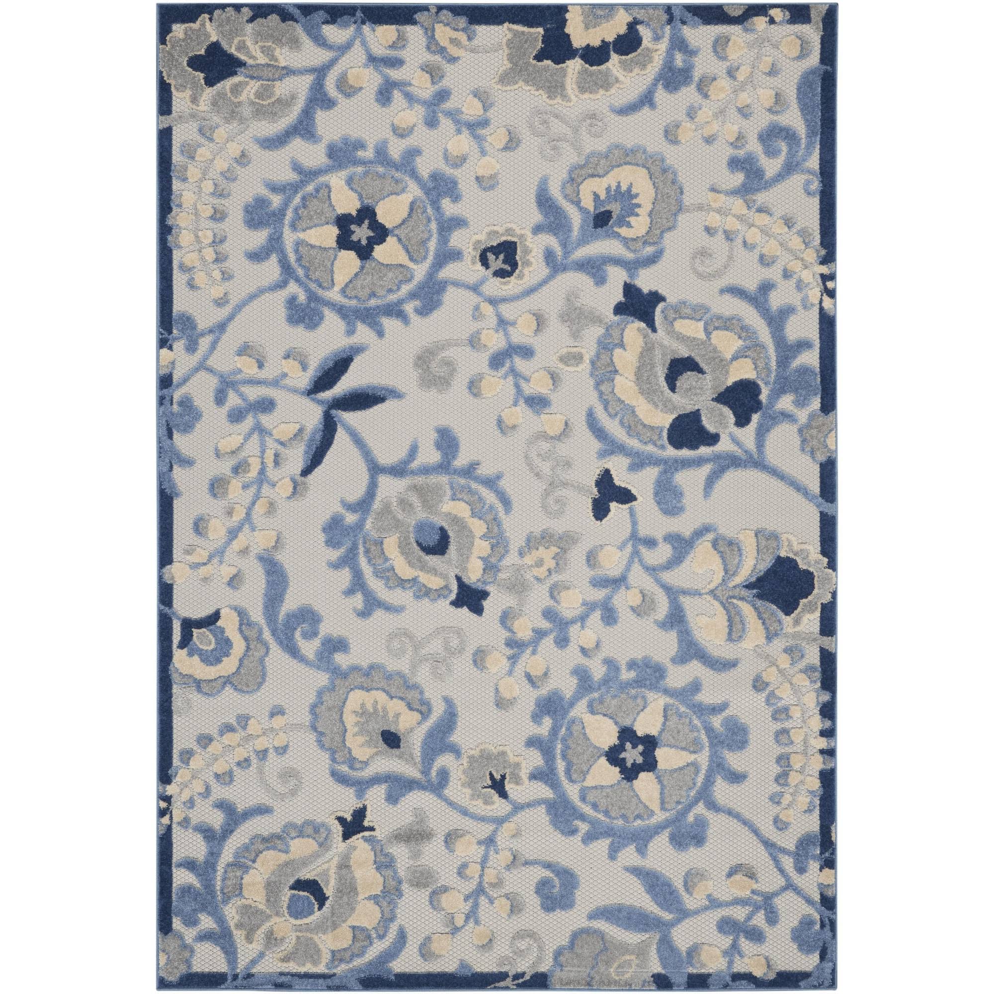 Nourison Aloha ALH17 Area Rug | Blue/Grey | 3'J7ZMQ2_S0KY