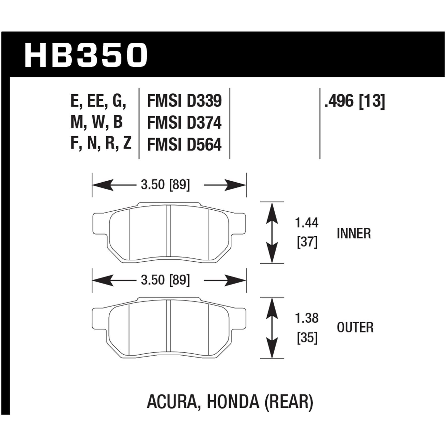 Hawk Performance HB350B.496 HPS 5.0 Disc Brake 2PKJXE_3MGZ