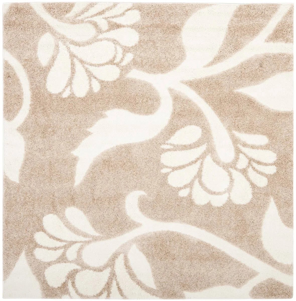 Safavieh SG459-1311-7SQ 6 ft. 7 in. x 6 ft. 7 in. Square Beige Cream Florida Shag LLN8OM_BZCB