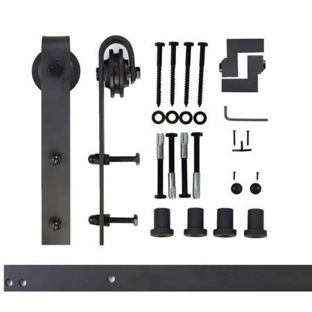 Vancleef 5 ft. Single Door Classic Design Barn Door Hardware QI1YGL_SQEP
