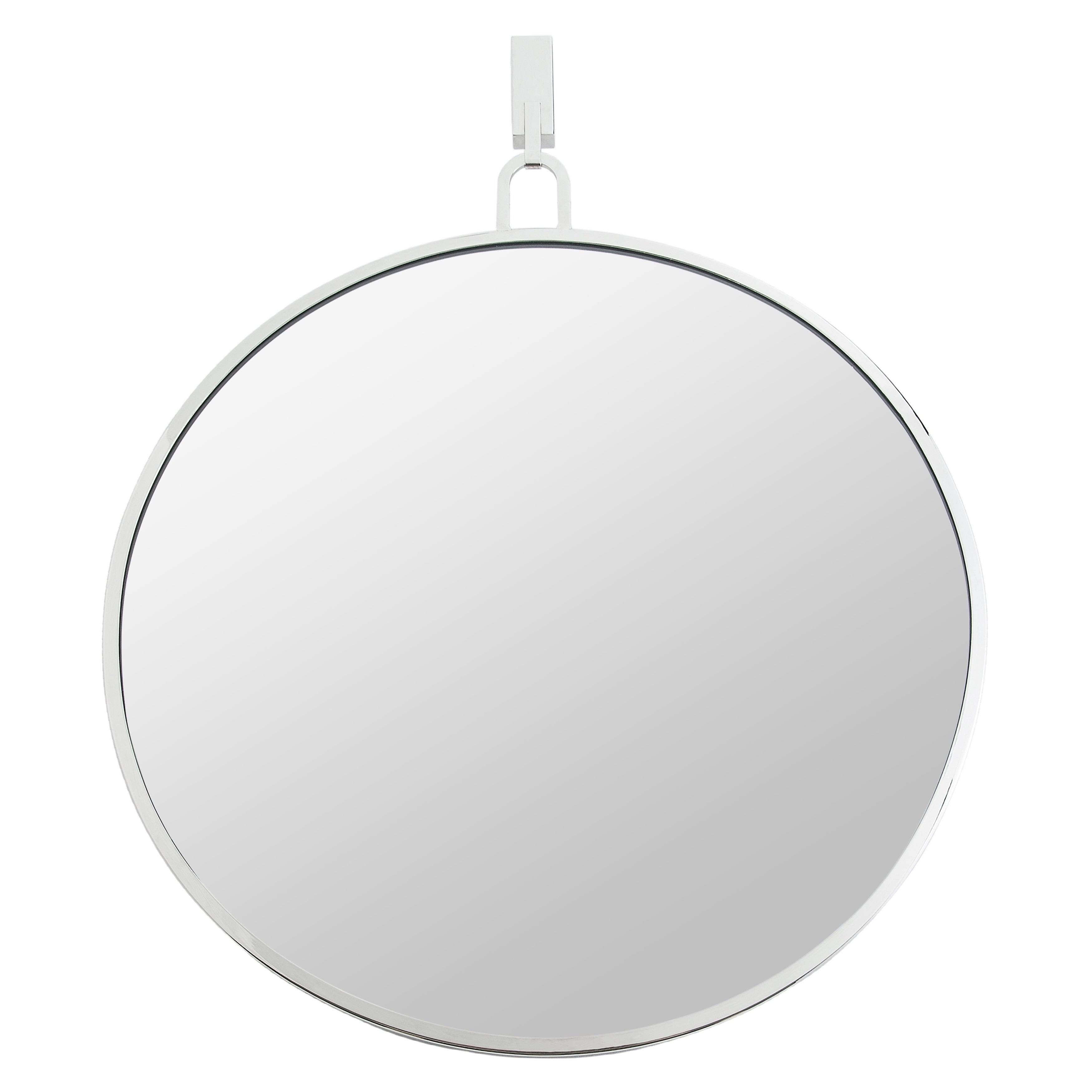 Varaluz 407A01PN Stopwatch 30-in Round Accent Mirror - Polished AXLWYN_I3YL