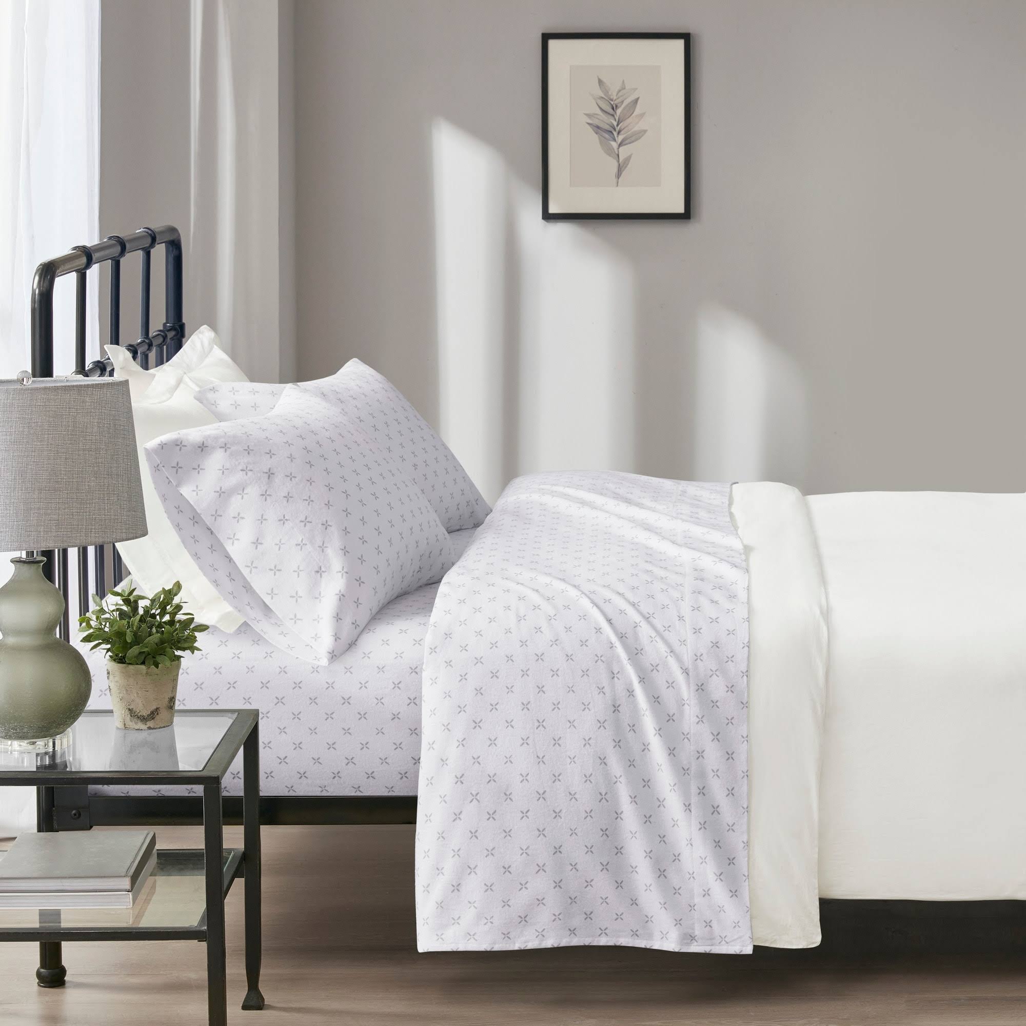 Beautyrest Oversized Flannel Cotton 4 Piece Sheet Set King BR20-KC9DPH_PN4X