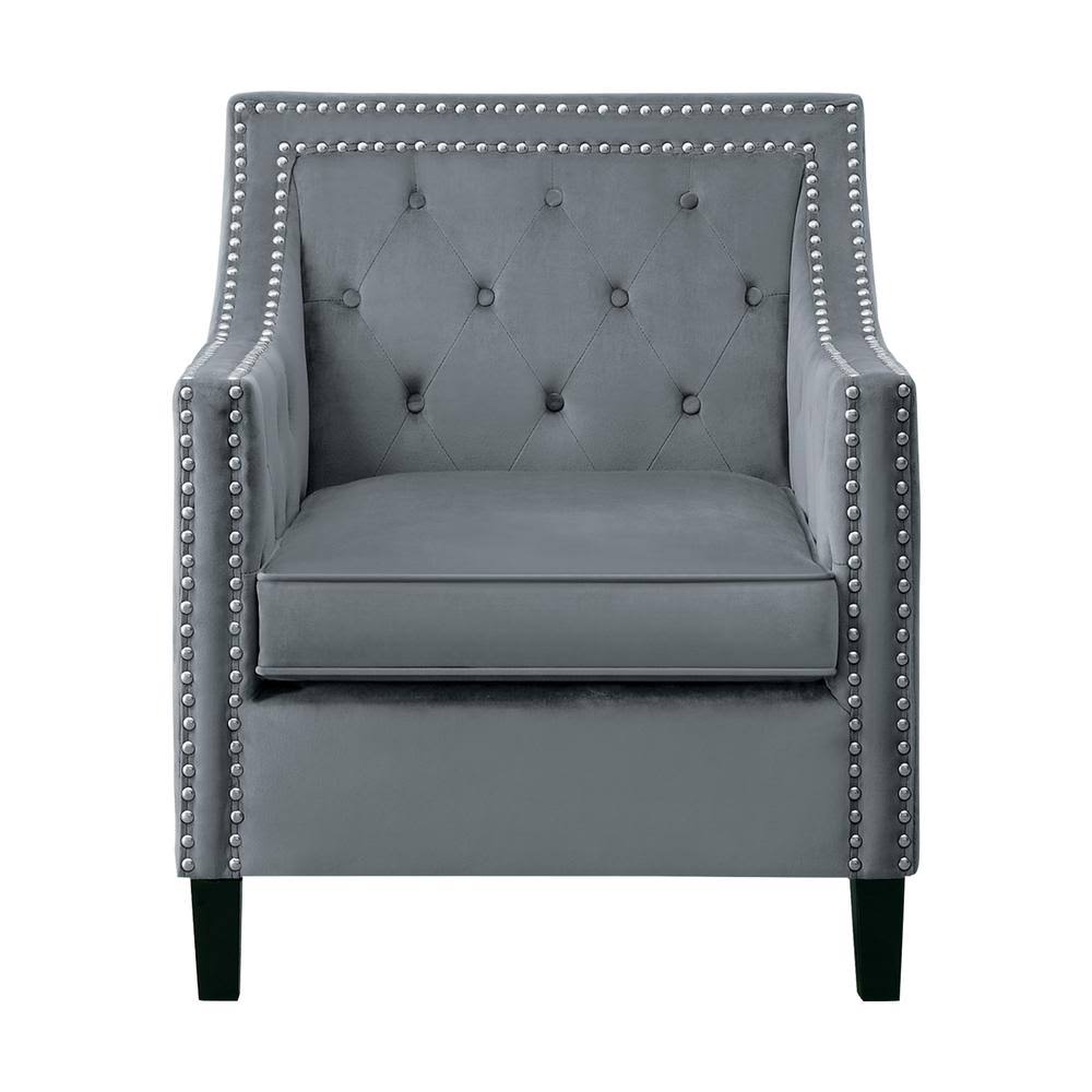 Lexicon Velvet Accent Chair, Dark W94FJL_L0ZK