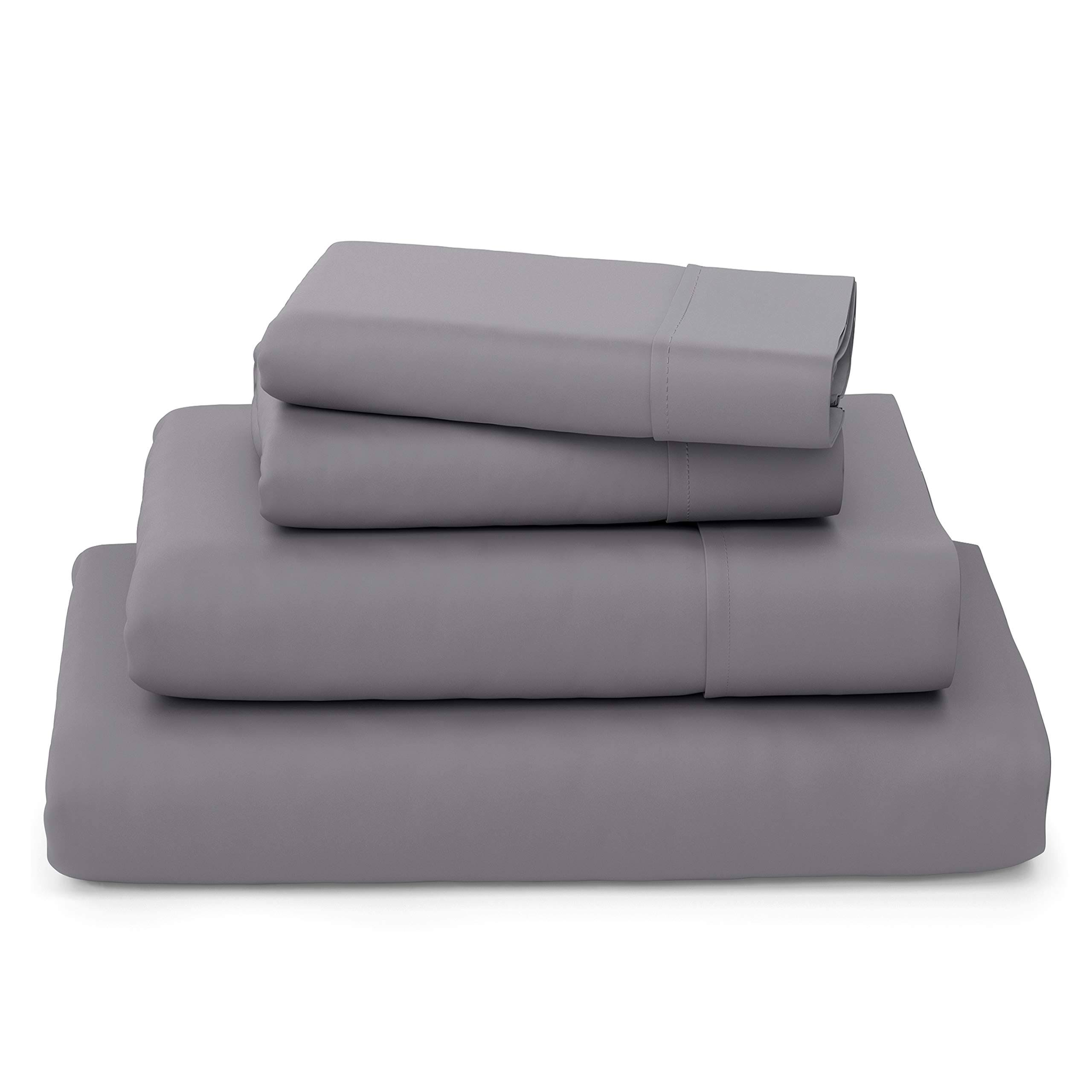 Cosy House Collection Luxury Bamboo Bed Sheet Set - Hypoallergenic Bedding Blend - 4 Piece - Full, Grey, KZWVPE_NBOS