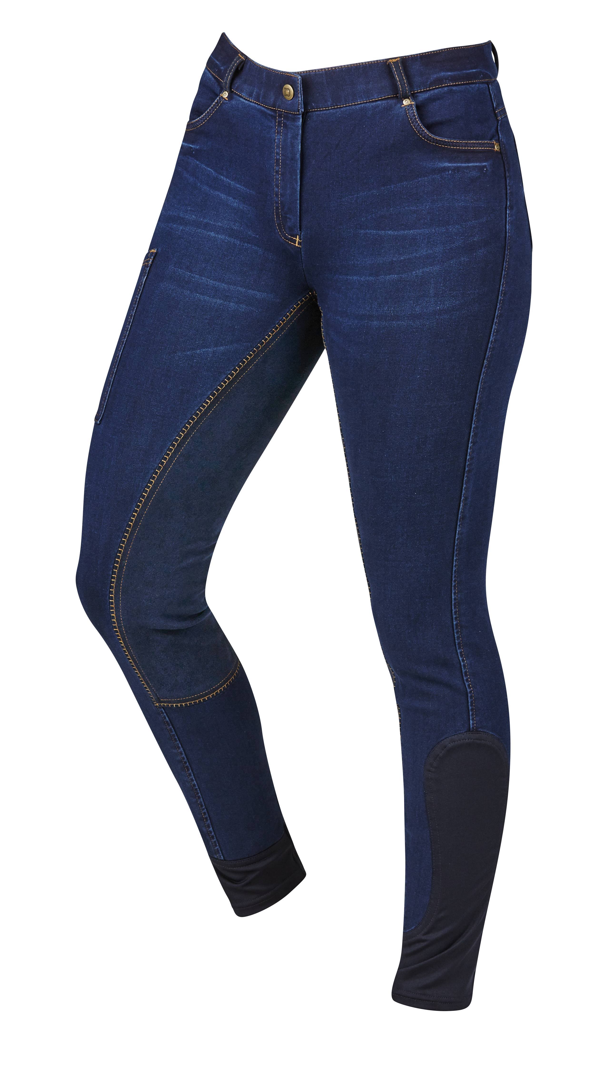 Dublin Shona Full Suede Seat Denim Breeches Blue Denim 1MX4DI_Z3KU