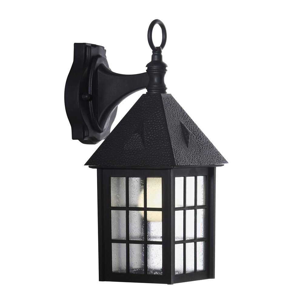 Portfolio 15.12-in H Black Medium Base (E-26) Outdoor Wall HZLMXT_TVBF