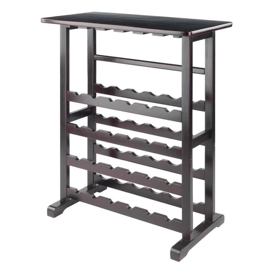 Winsome Wood 24-Bottle Espresso Wood Wine Rack in Brown | HSMOCI_EQIN