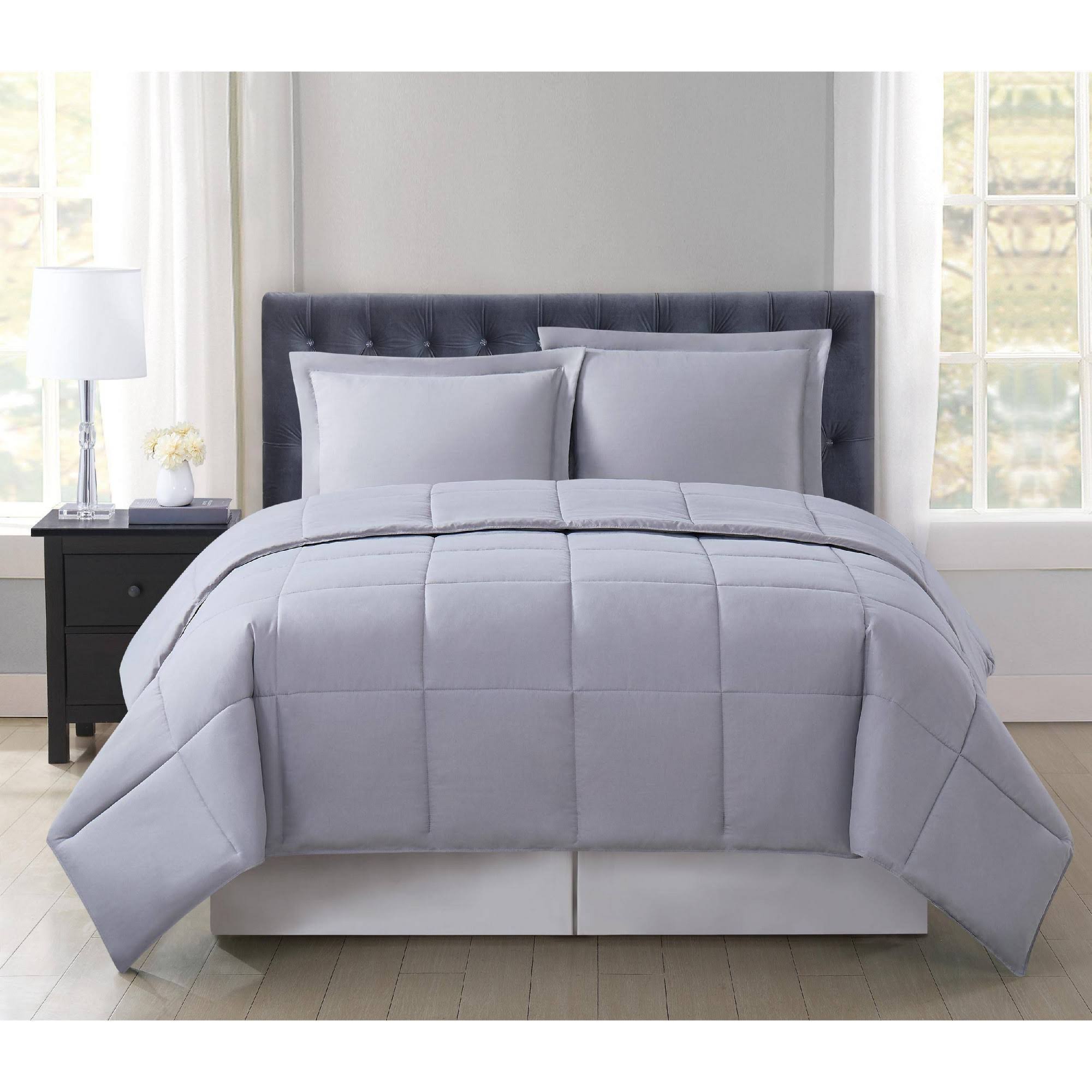 Truly Soft Everyday Reversible Comforter Set - Grey - Twin EJCRLM_FOXU