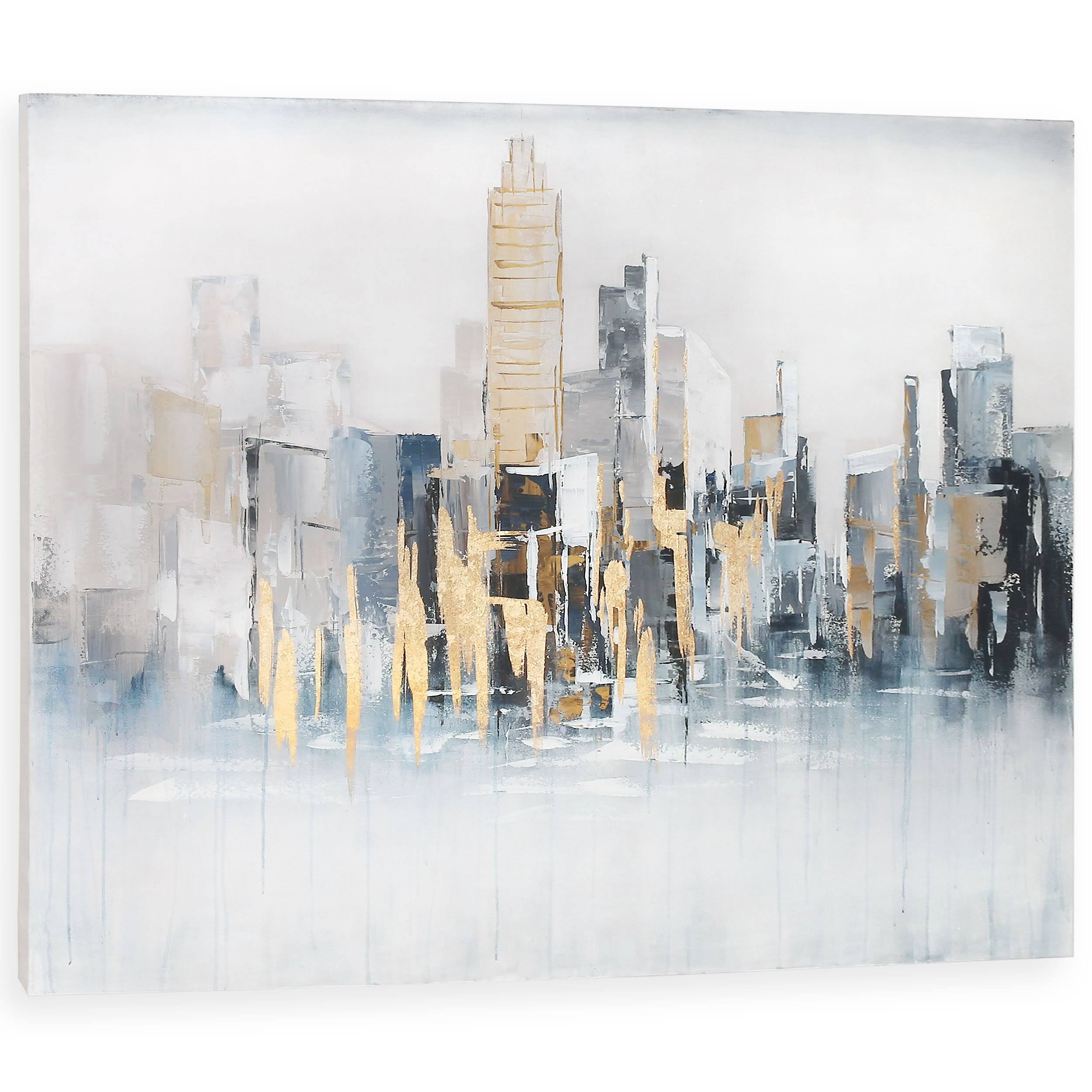 Rising City Hand Painted Canvas - Vertuu Design 01-VMYWAE_WVVD