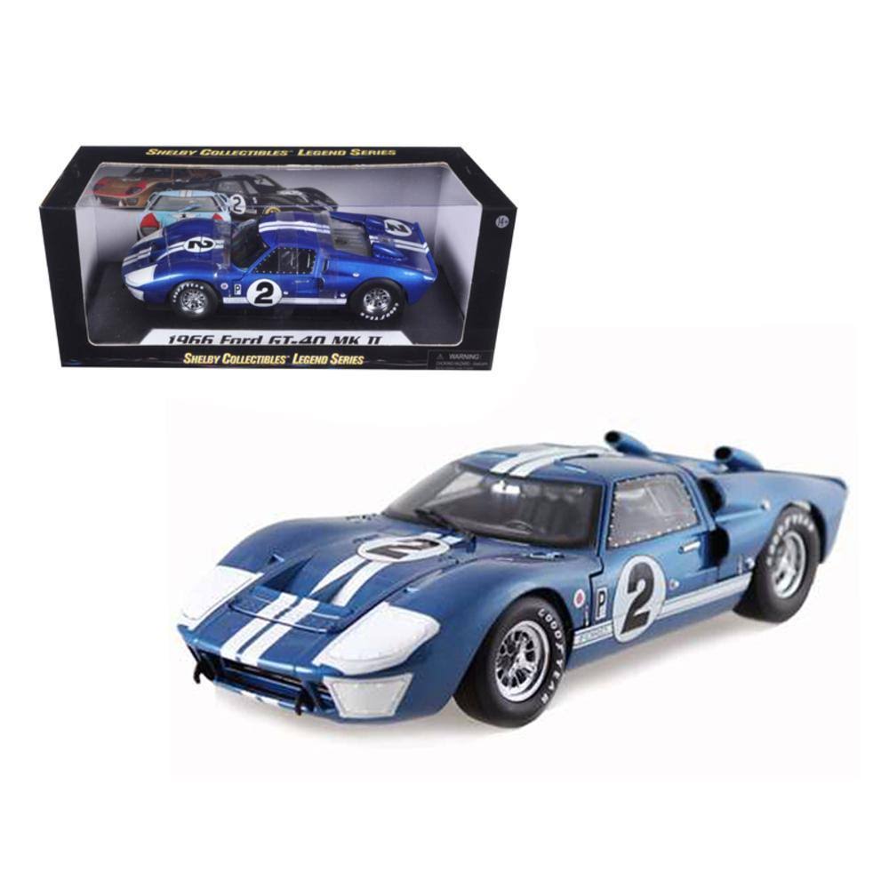 1966 Ford GT40 GT 40 Mark II #2 Blue 12 Hours of Sebring 1/18 Diecast Car Model by Shelby F8DFMJ_QEQ0
