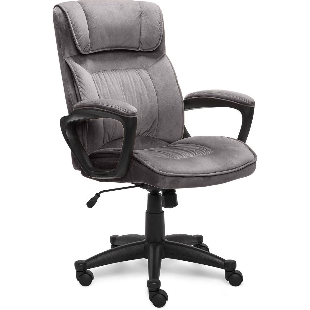 Serta Microfiber High-Back Chair, Velvet Gray/ZBMMUD_11ZH