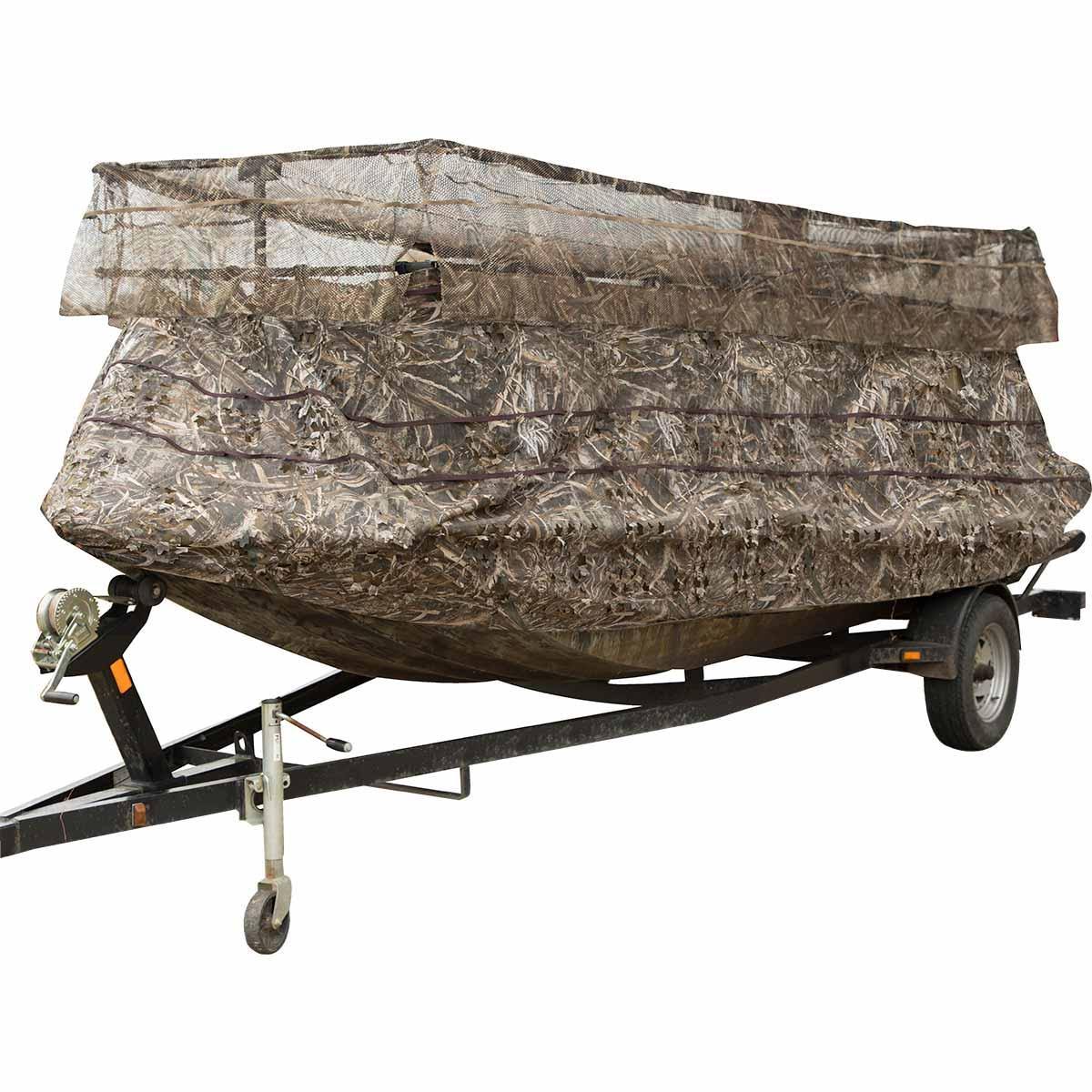 Drake Ghillie Boat Blind with No-Shadow Dual Action Top, Realtree Max WA4UHH_XQGX