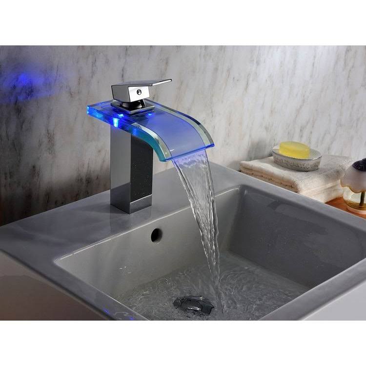 Sumerain International Group S1380CM Waterfall Single Hole Bathroom SHIUPT_GLGX Sumerain International Group S1380CM Waterfall Single Hole Bathroom SHIUPT_GLGX