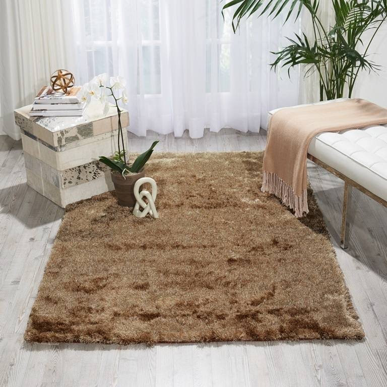 Nourison Lush Taupe Shag Area Rug - 4' x 6' GFCOOU_AIVJ