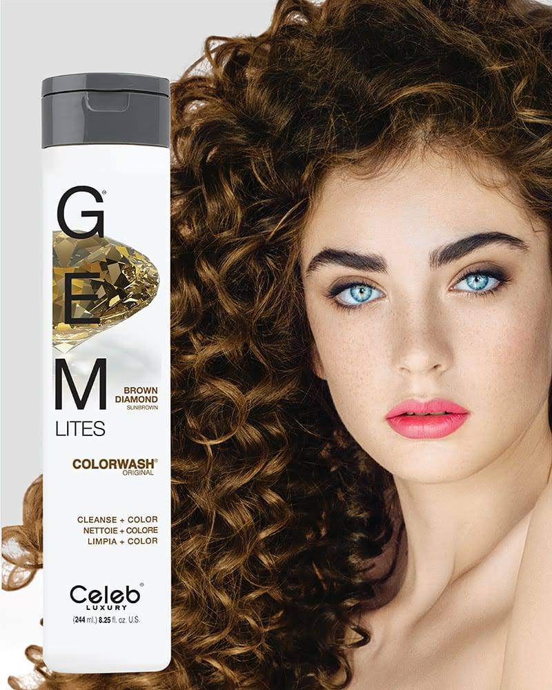 Sunny Brown Hair Color Shampoo - Celeb Luxury Gem Lites Brown Diamond IGQKZS_OWGA