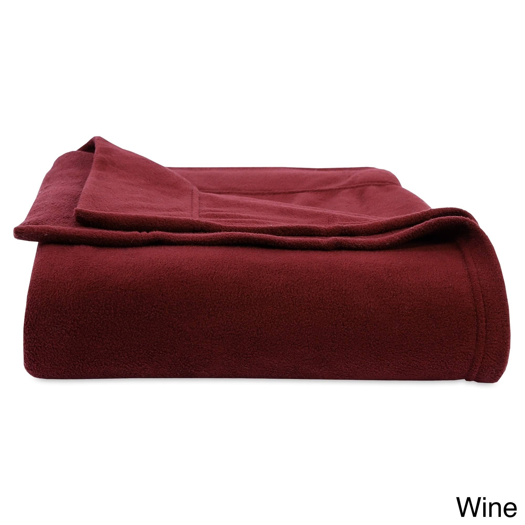 Berkshire Blanket Genuine Microfleece Bed Sheet Set - Warm Winter Color Palette - Wine - ZNMWWL_J0GM