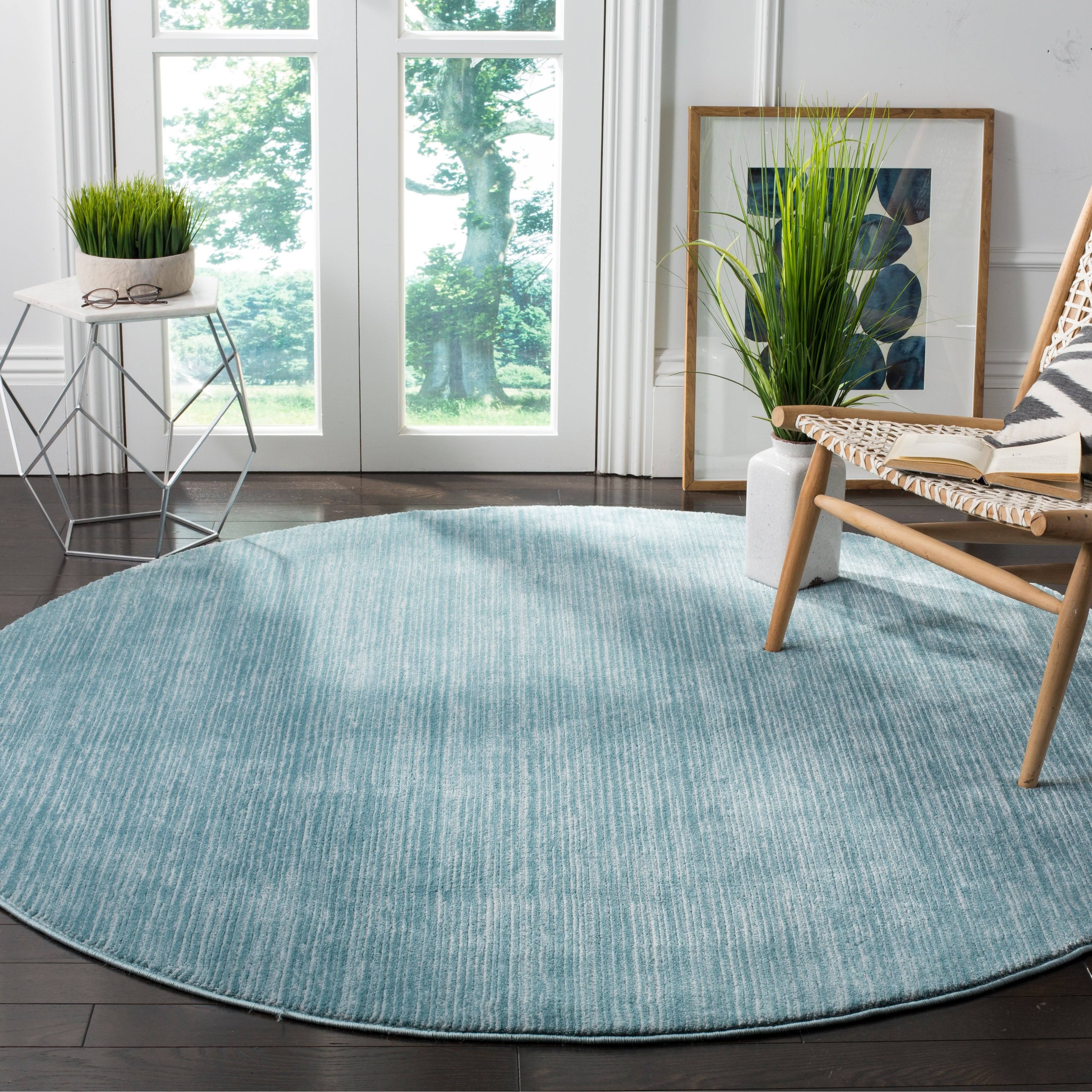 Safavieh Vision Collection VSN606B Modern Contemporary Ombre Tonal Chic Area Rug, 9' Round, DAZRG0_HVKK