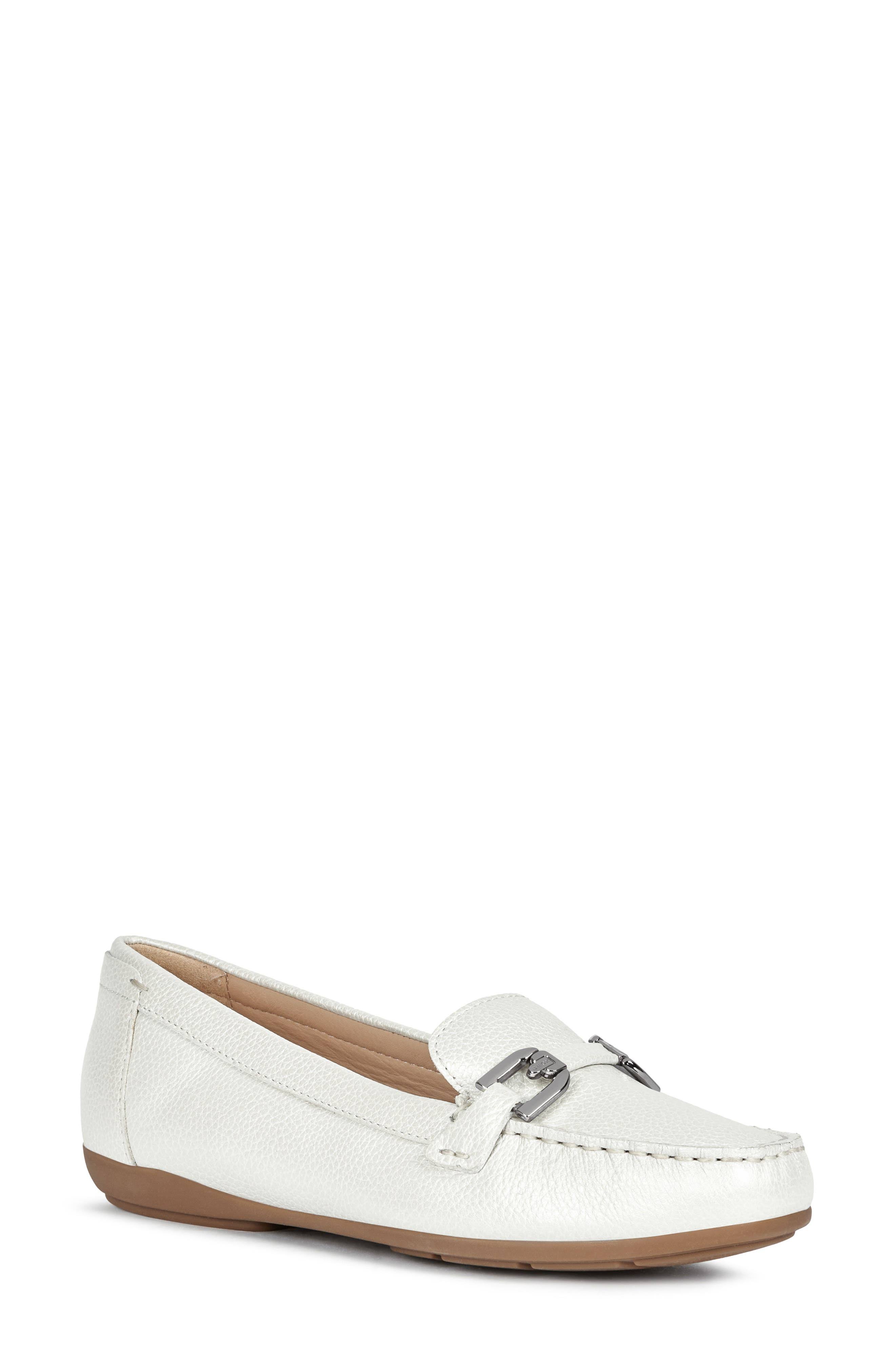 Geox Annytah Moc Loafer - White - YWXOS5_WUHM