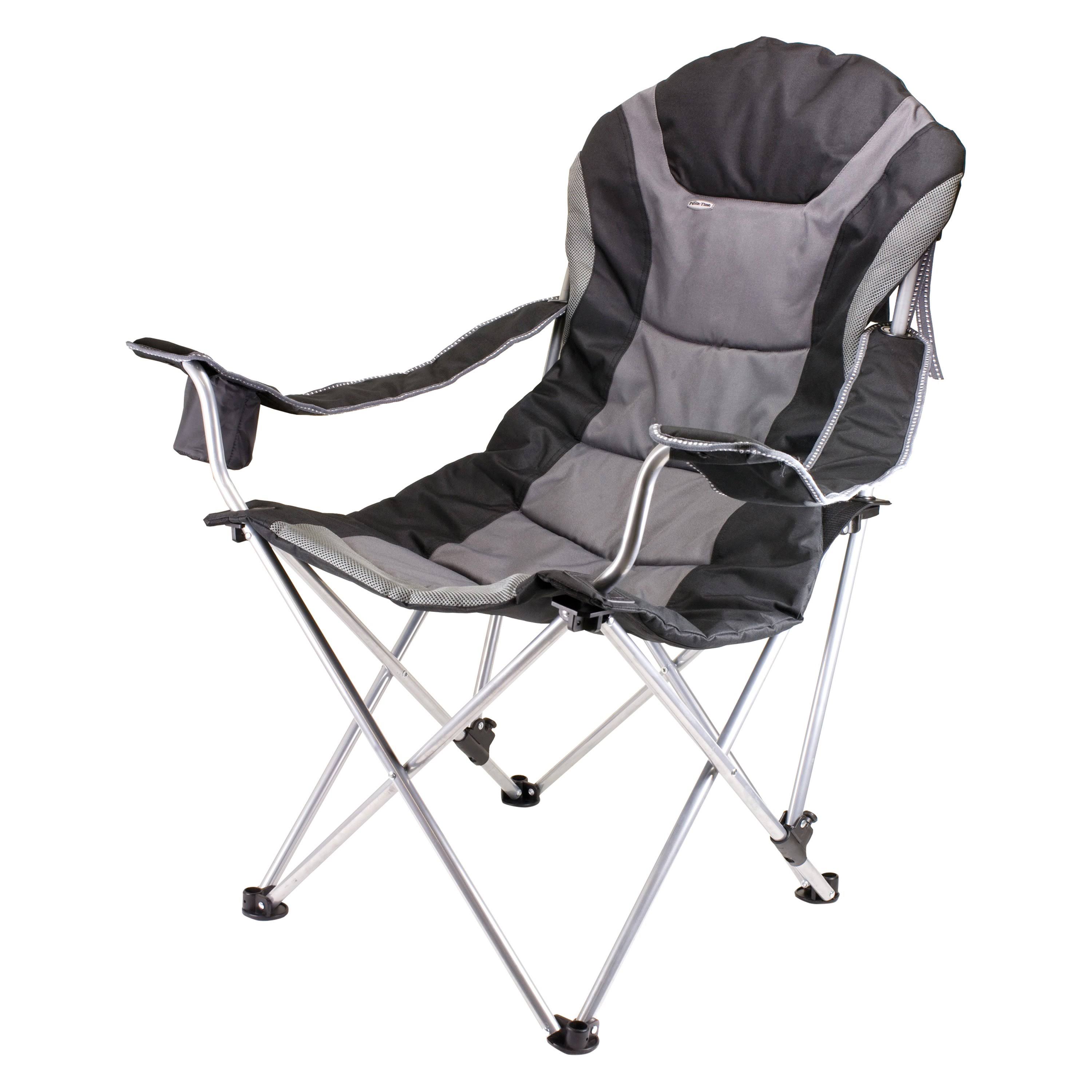 Picnic Time Reclining Camp Chair, Black/N5FHLM_A3YM