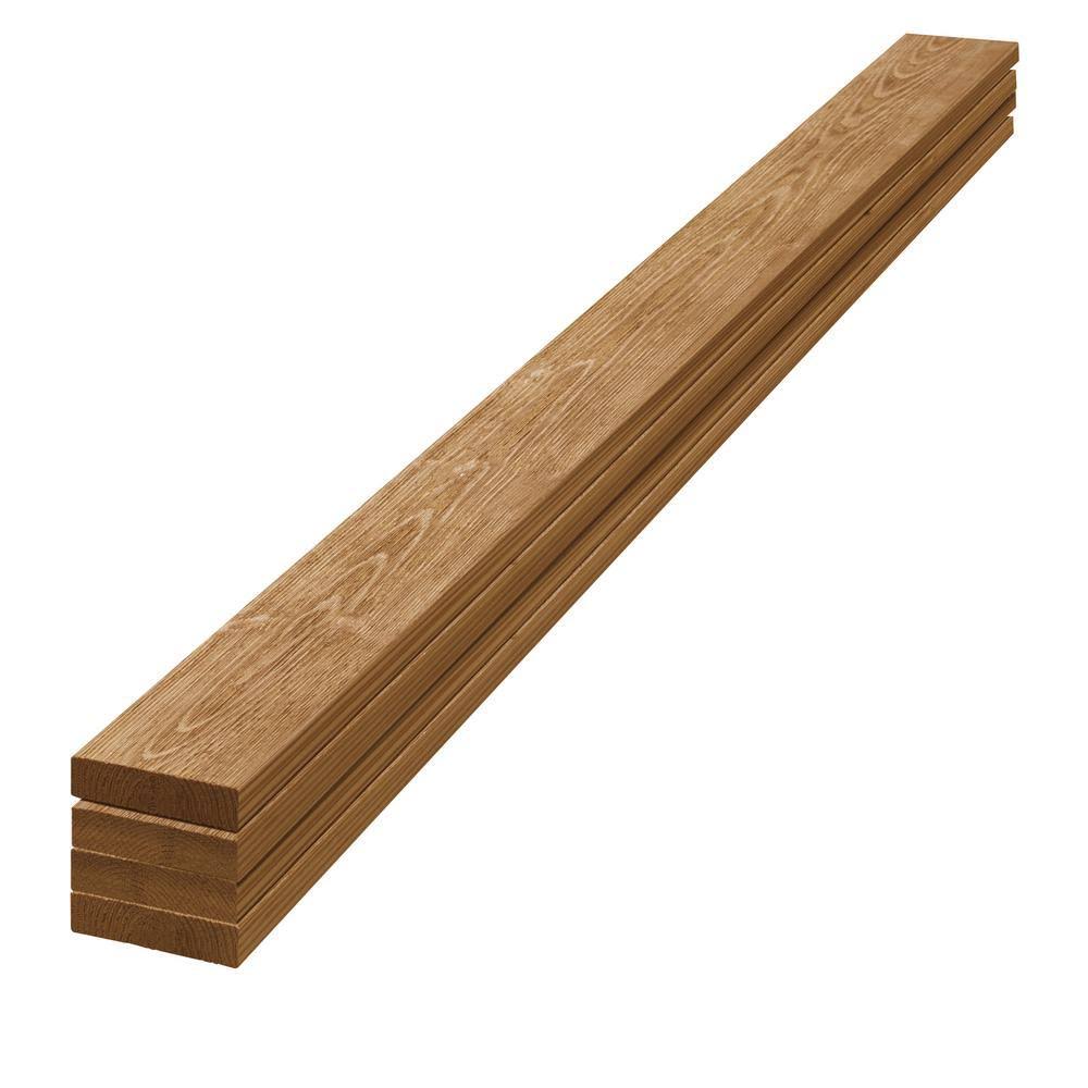 1 in. x 4 in. x 8 ft. Barn Wood Light Brown Pine Trim Board (4-Pack) SO4YWR_HTXB